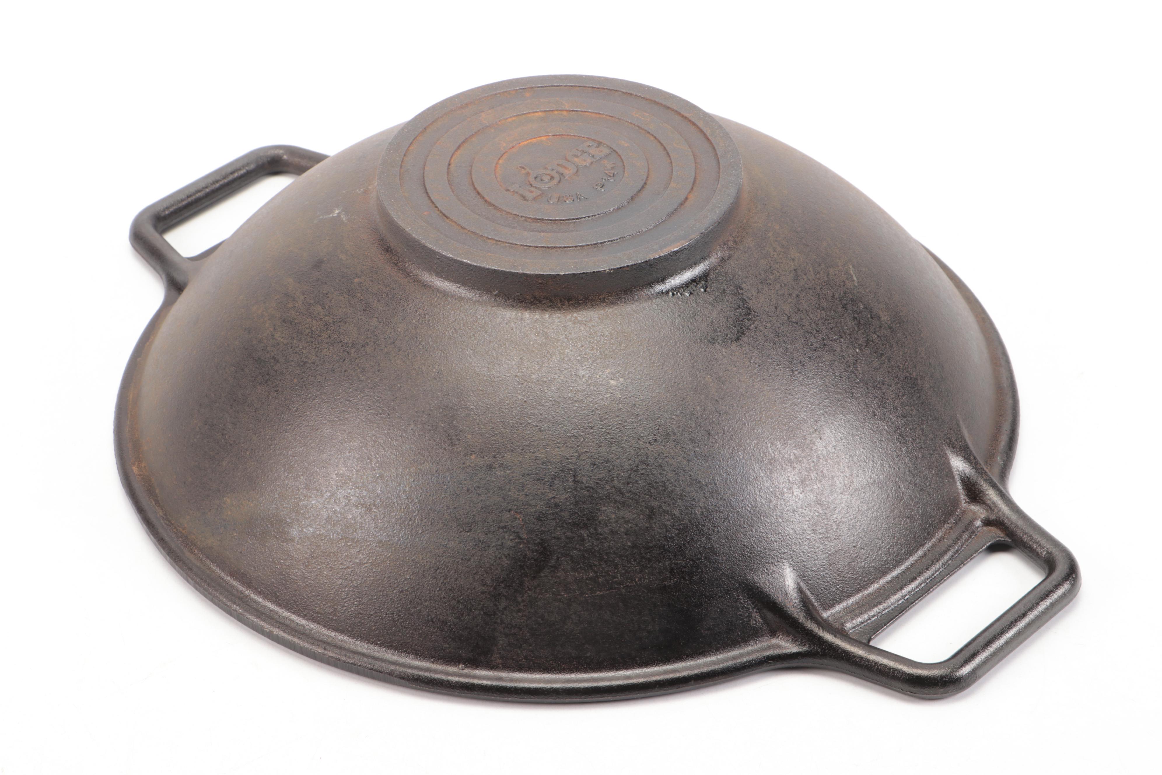 Lodge Cast Iron Wok with Wagner and Other Skillets