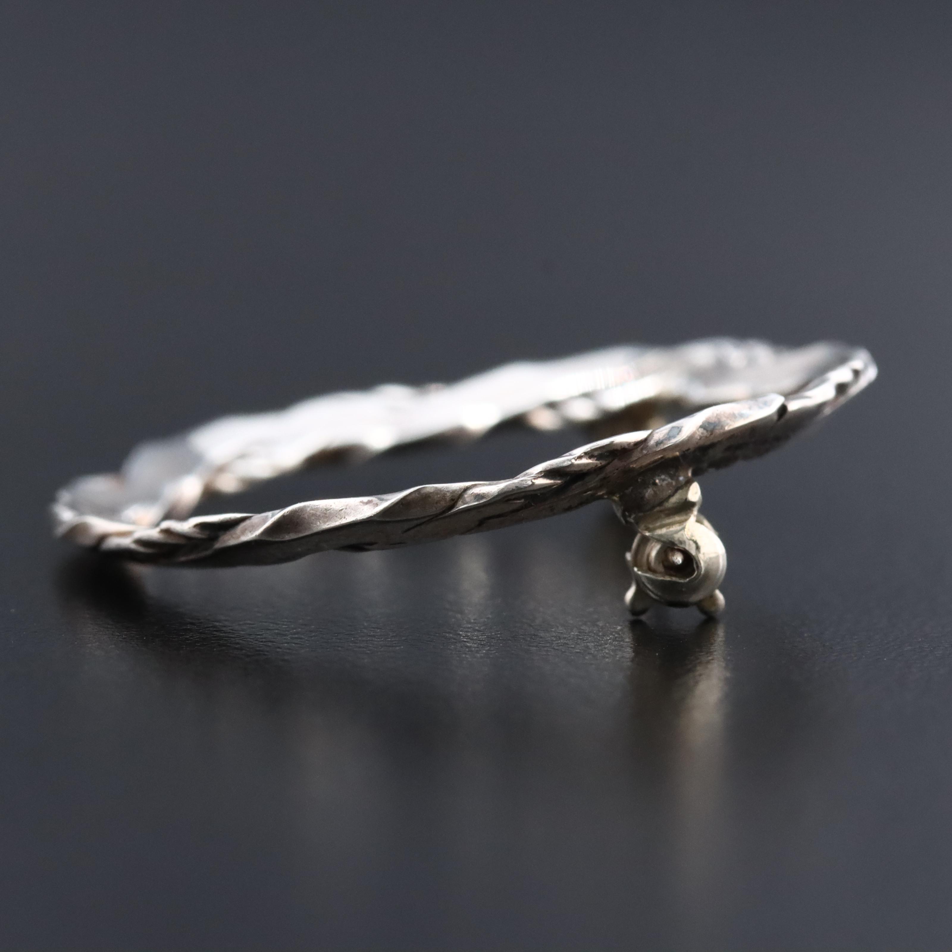 Beau Sterling  Circle Brooch