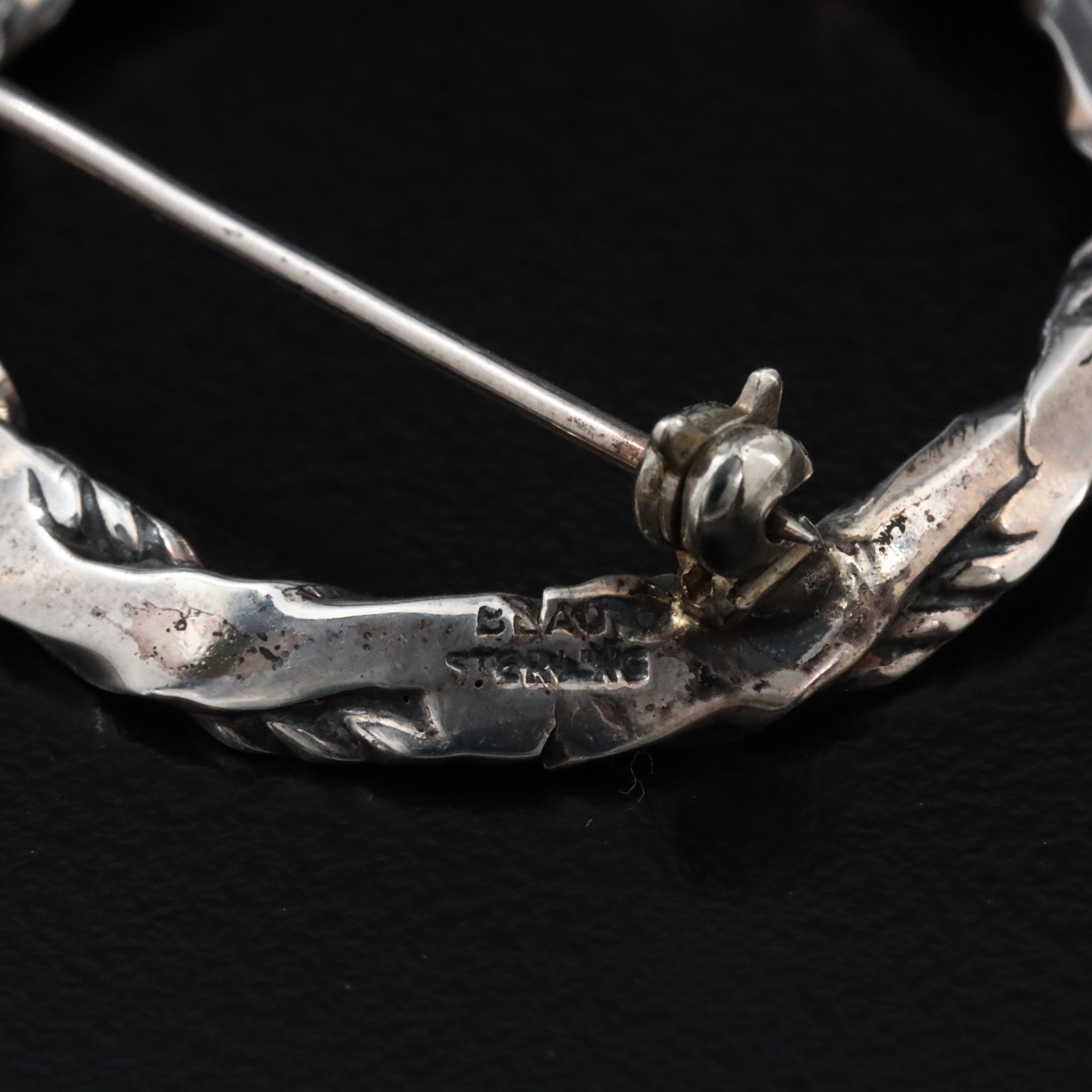 Beau Sterling  Circle Brooch