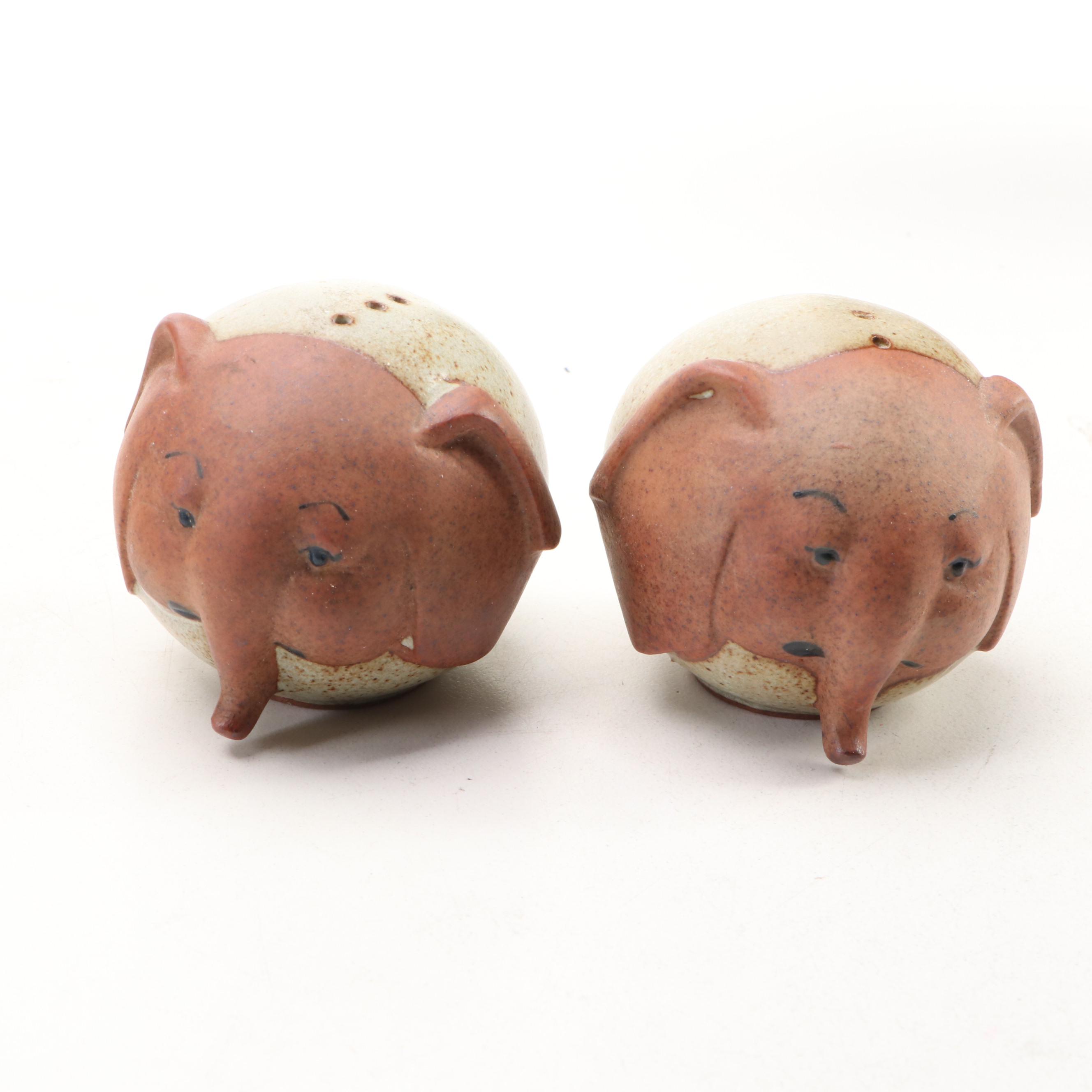 Japanese Stoneware Elephant Mug, Folk Art Elephant Plate and More