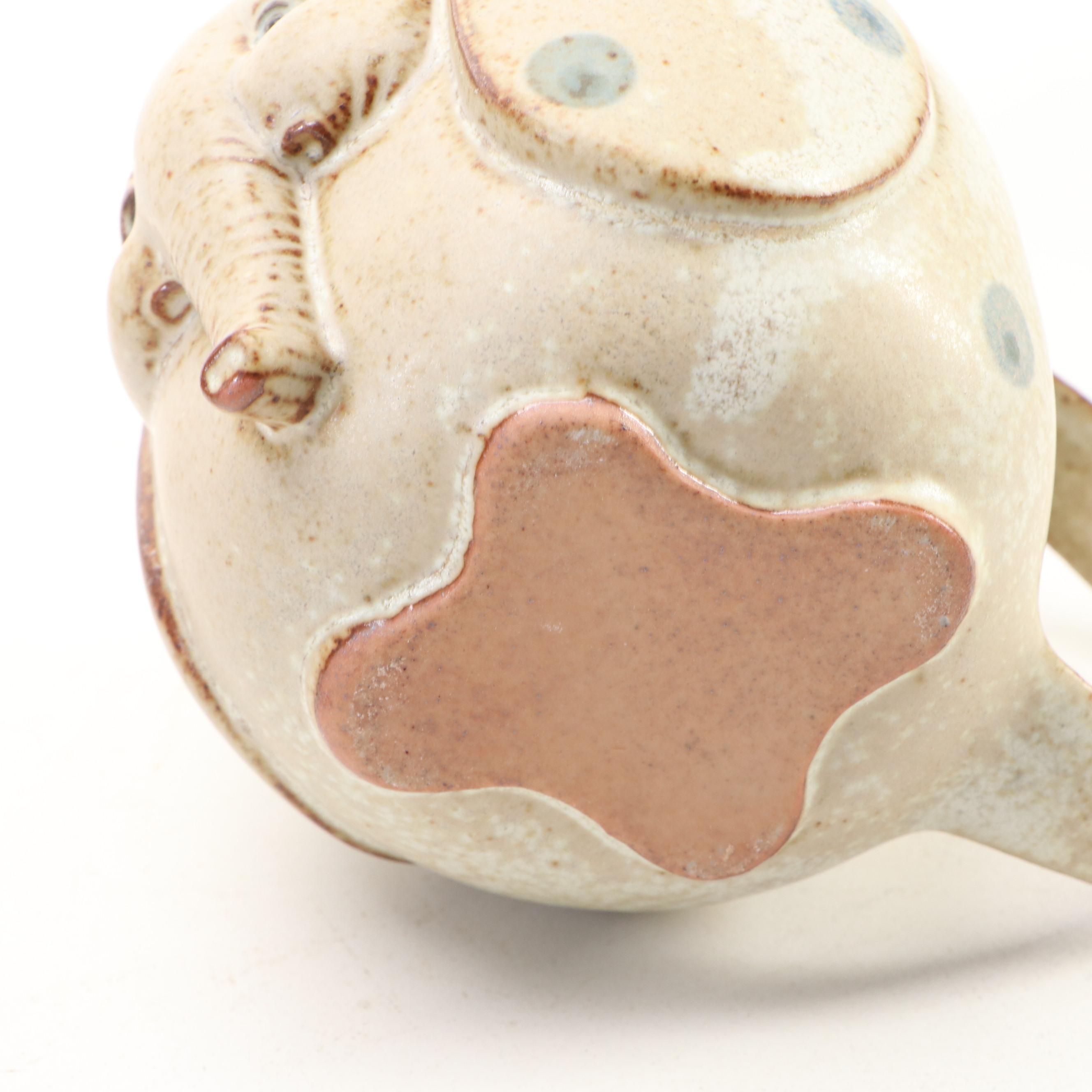 Japanese Stoneware Elephant Mug, Folk Art Elephant Plate and More