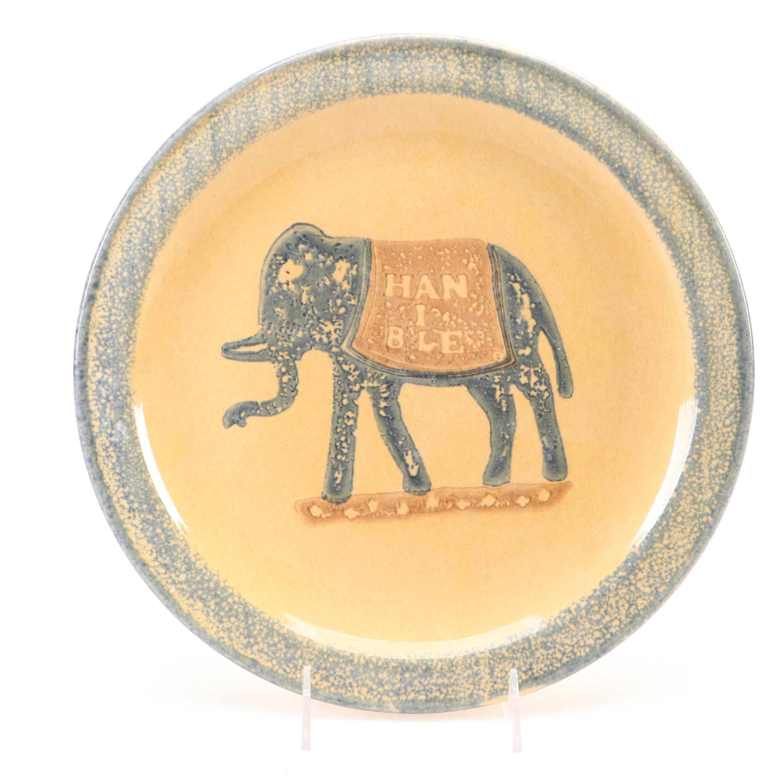 Japanese Stoneware Elephant Mug, Folk Art Elephant Plate and More