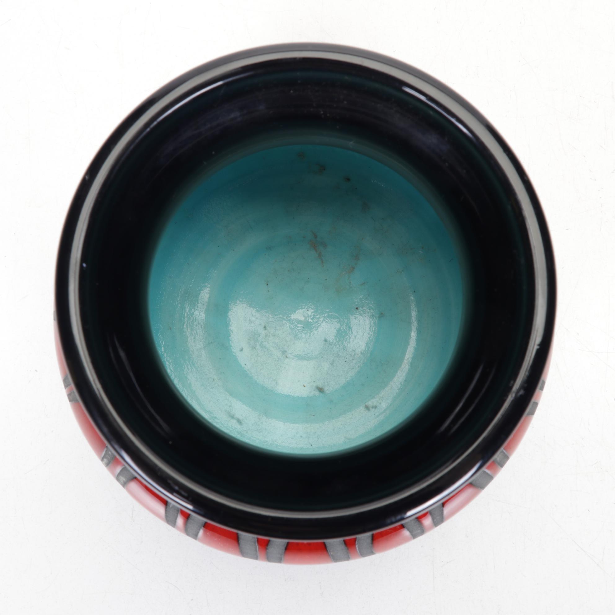 Studio Art Pottery "Fat Lava" Style Geometric Relief Glaze Vase