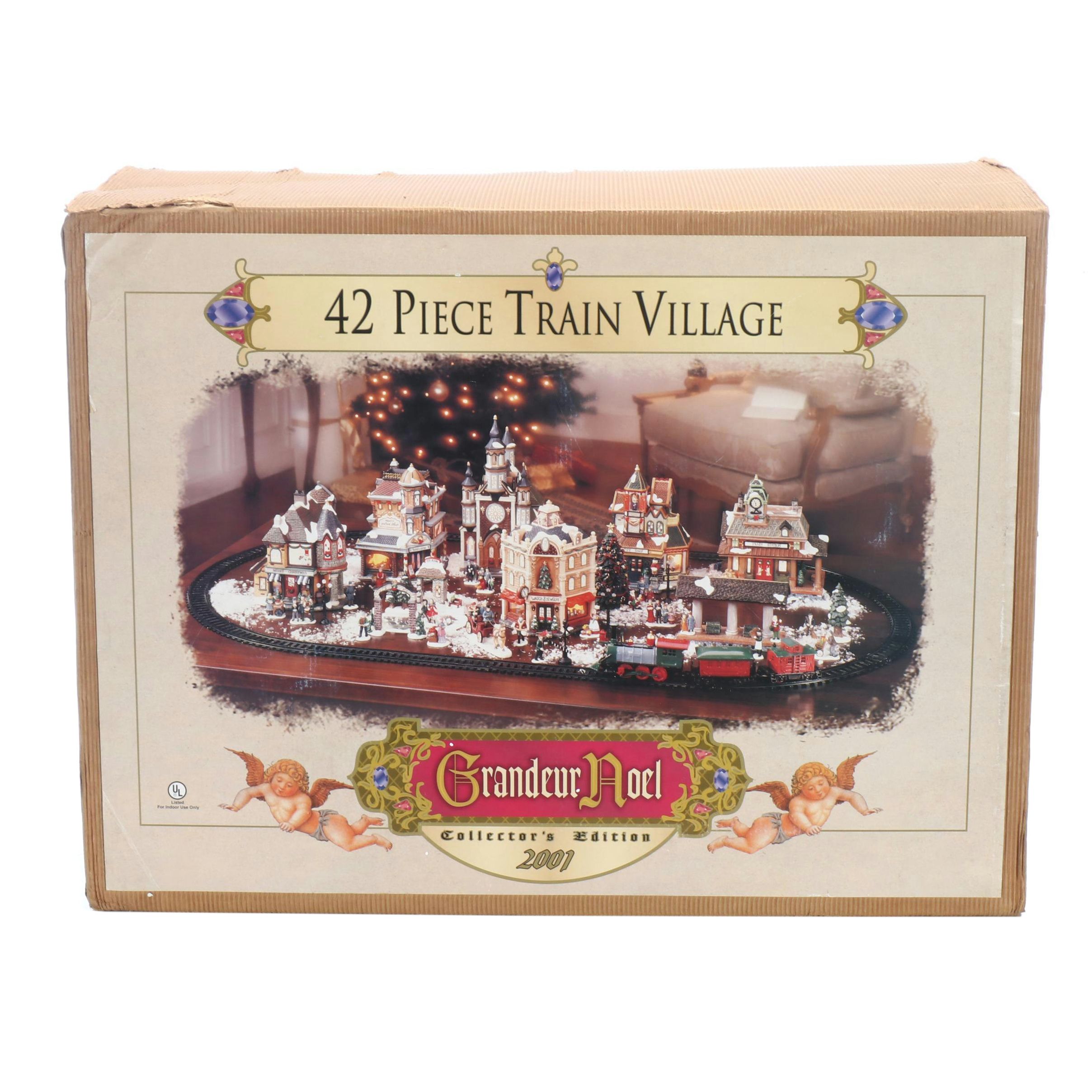 Grandeur Noel "42 Piece Train Village" Christmas Tabletop Décor, 2007