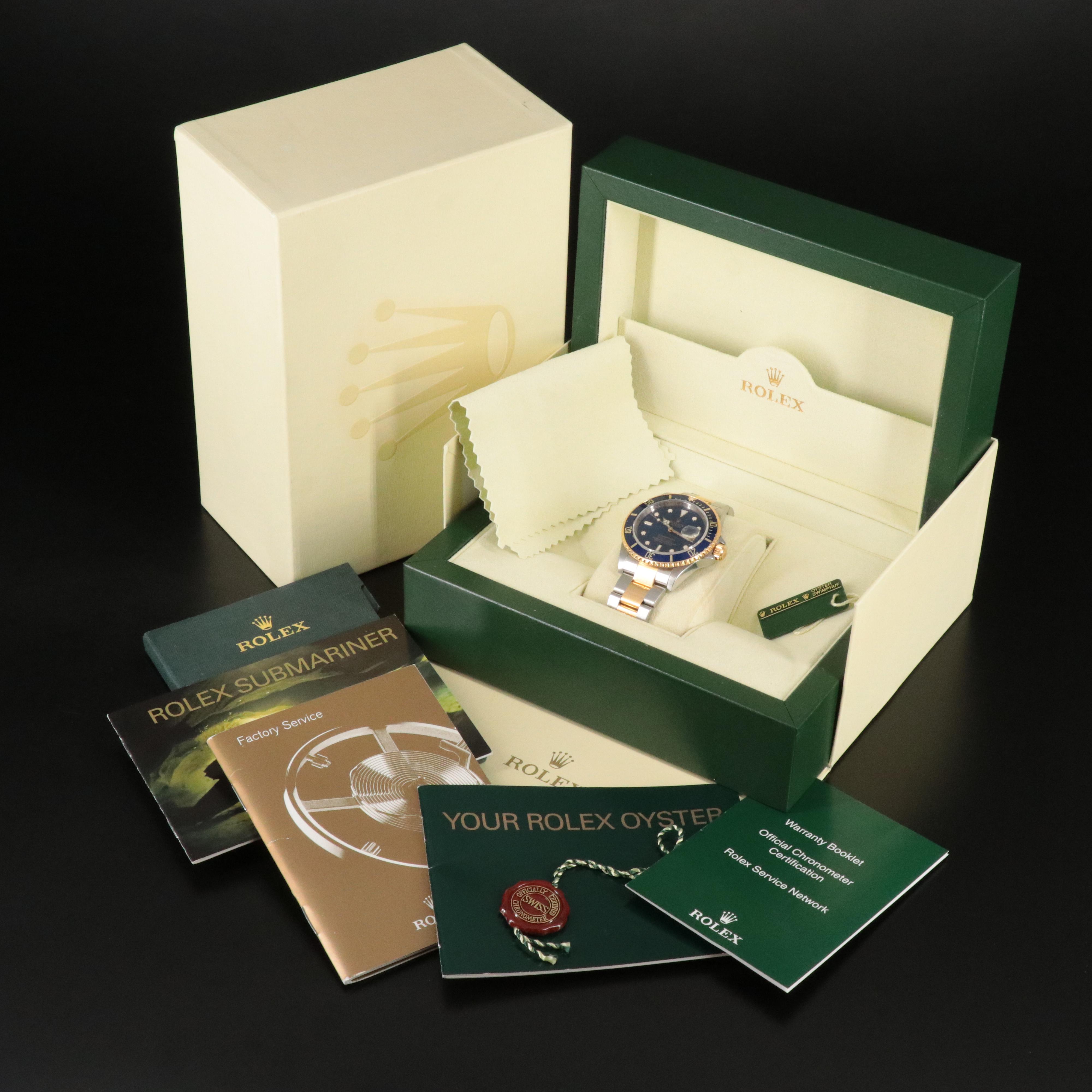 Rolex Submariner 16613 Blue 2007 Two Tone Watch