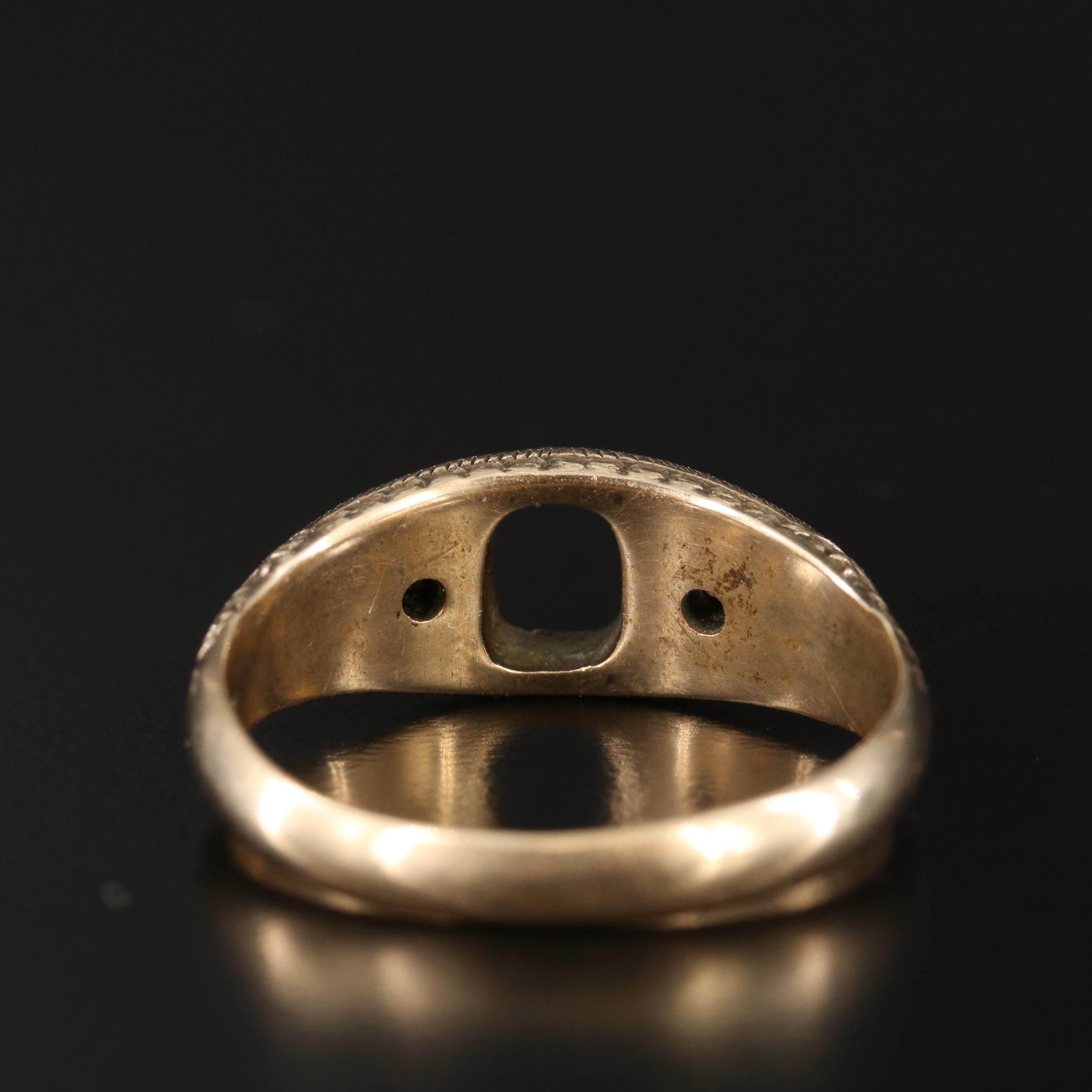 Antique 10K 0.09 CTW Diamond Semi-Mount Ring