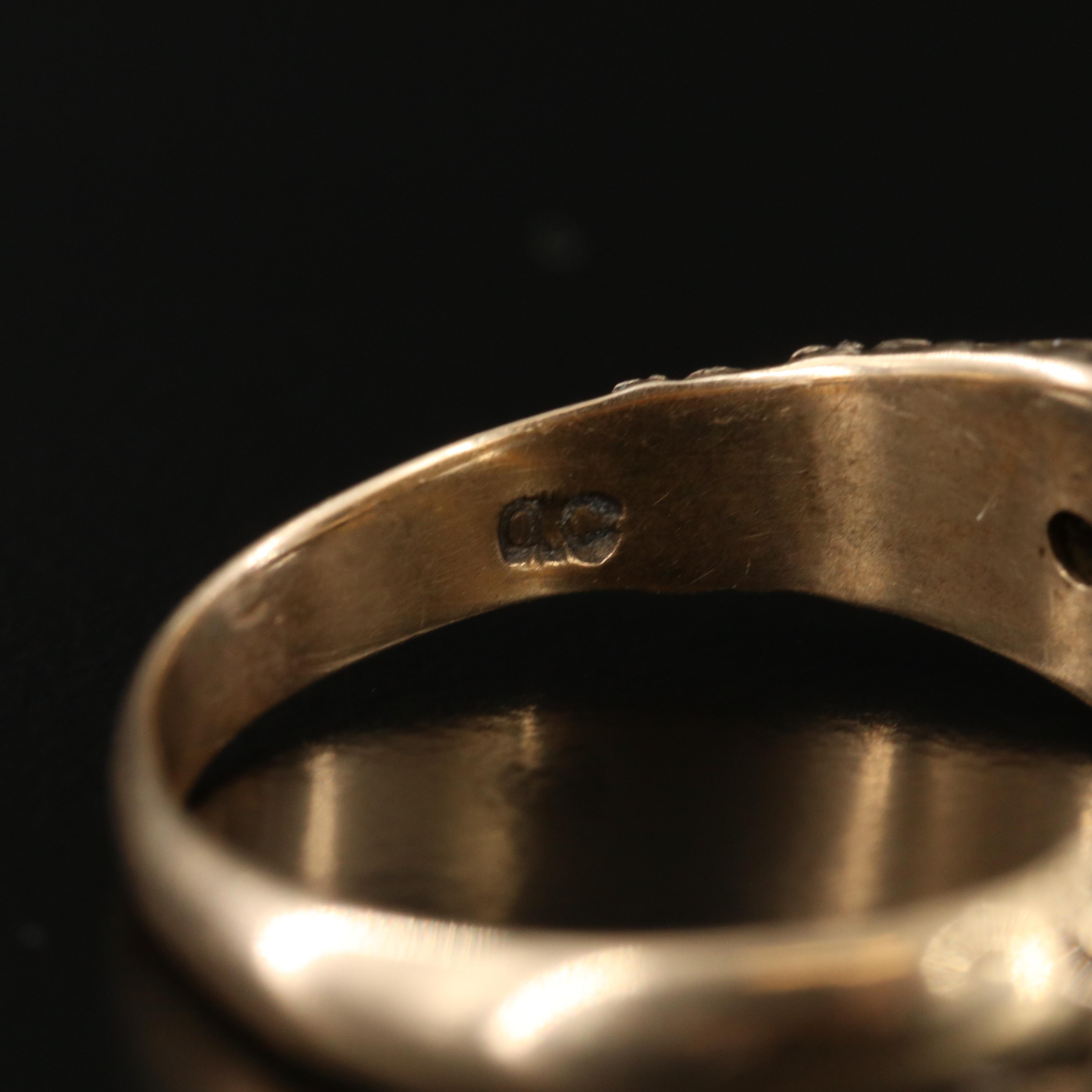 Antique 10K 0.09 CTW Diamond Semi-Mount Ring