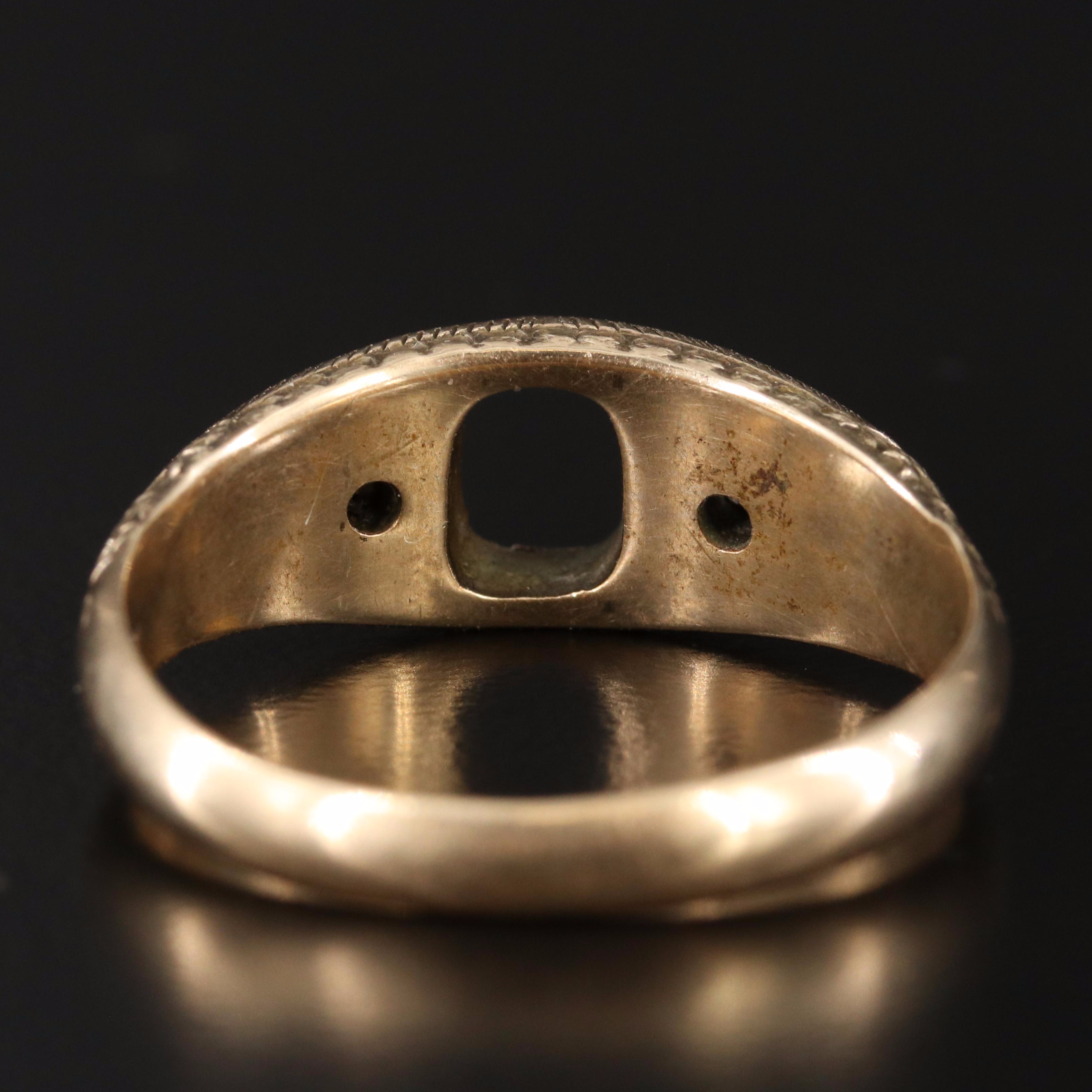 Antique 10K 0.09 CTW Diamond Semi-Mount Ring