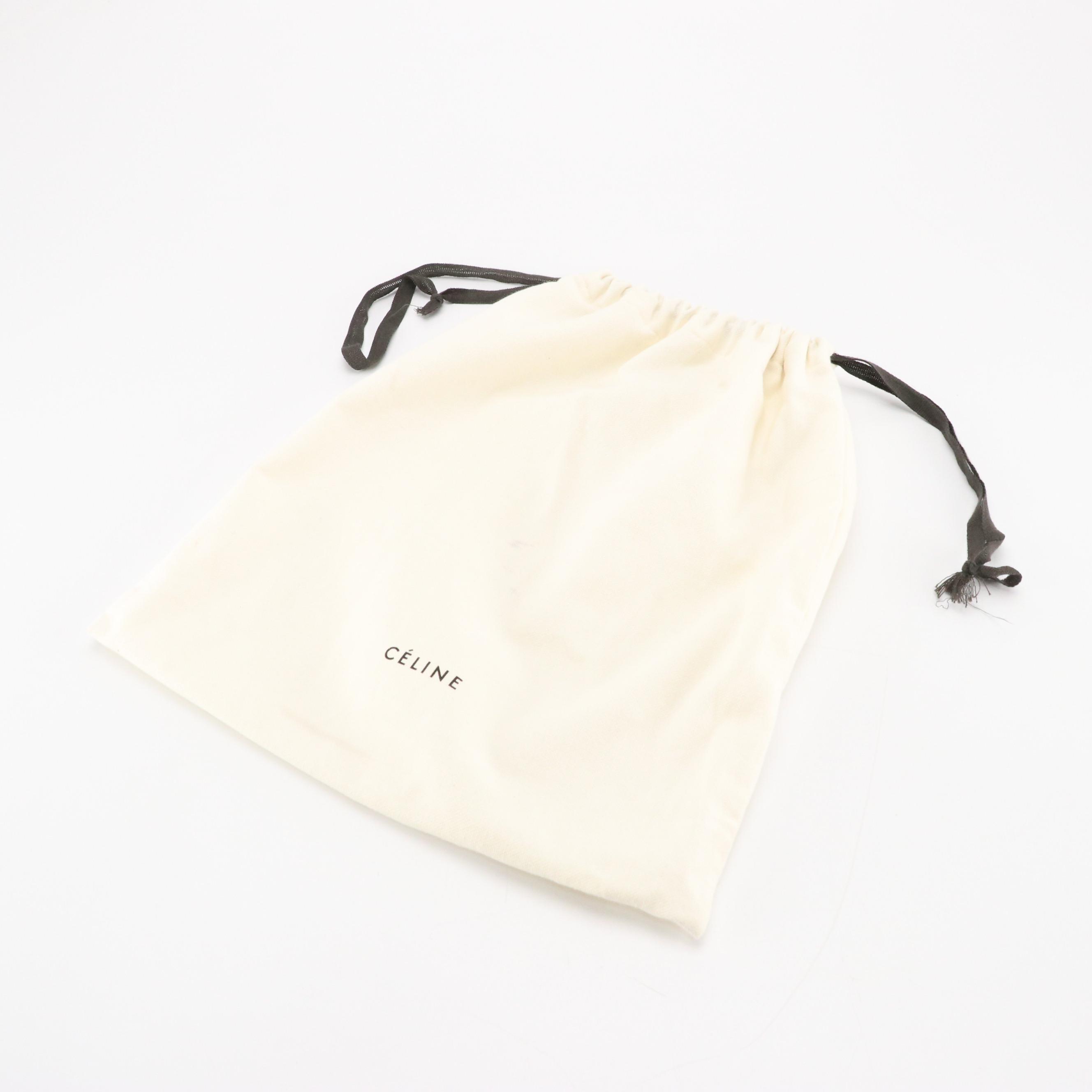 Céline Biker Crossbody Bag in Dark Green Calfskin Leather