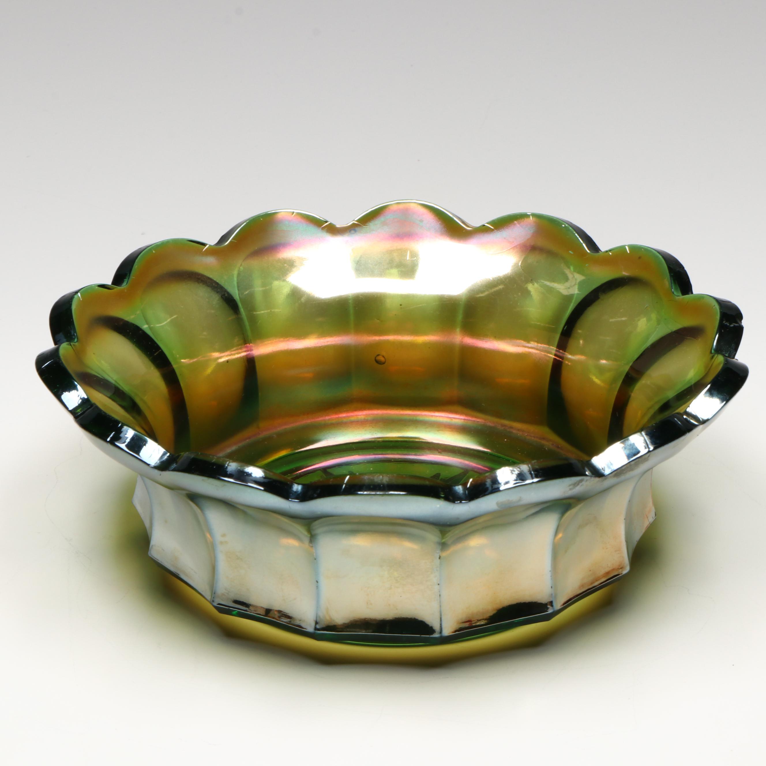 Indiana "Harvest Grape" and Turkey Shaped Jars with Other Carnival Glass