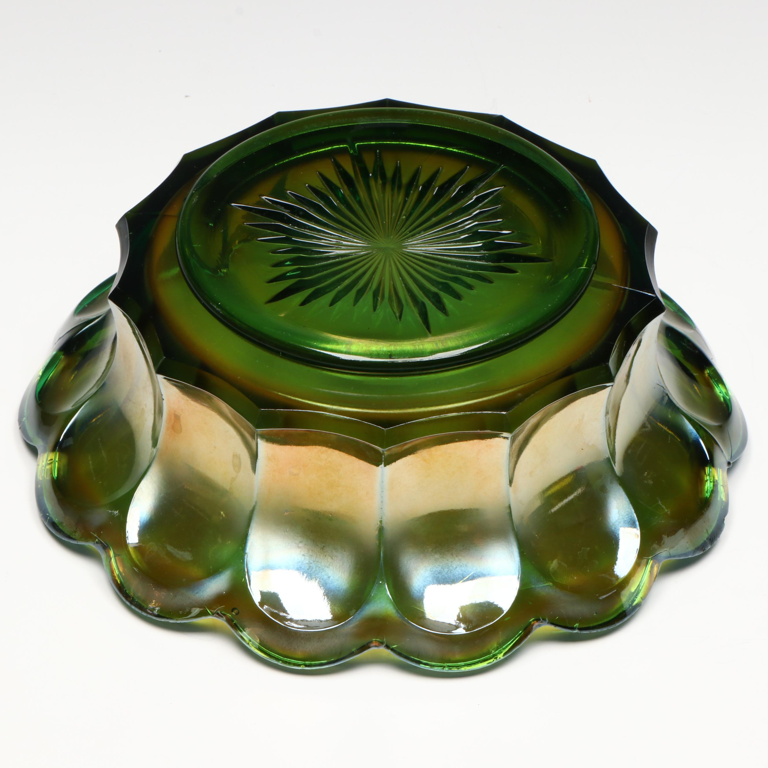 Indiana "Harvest Grape" and Turkey Shaped Jars with Other Carnival Glass