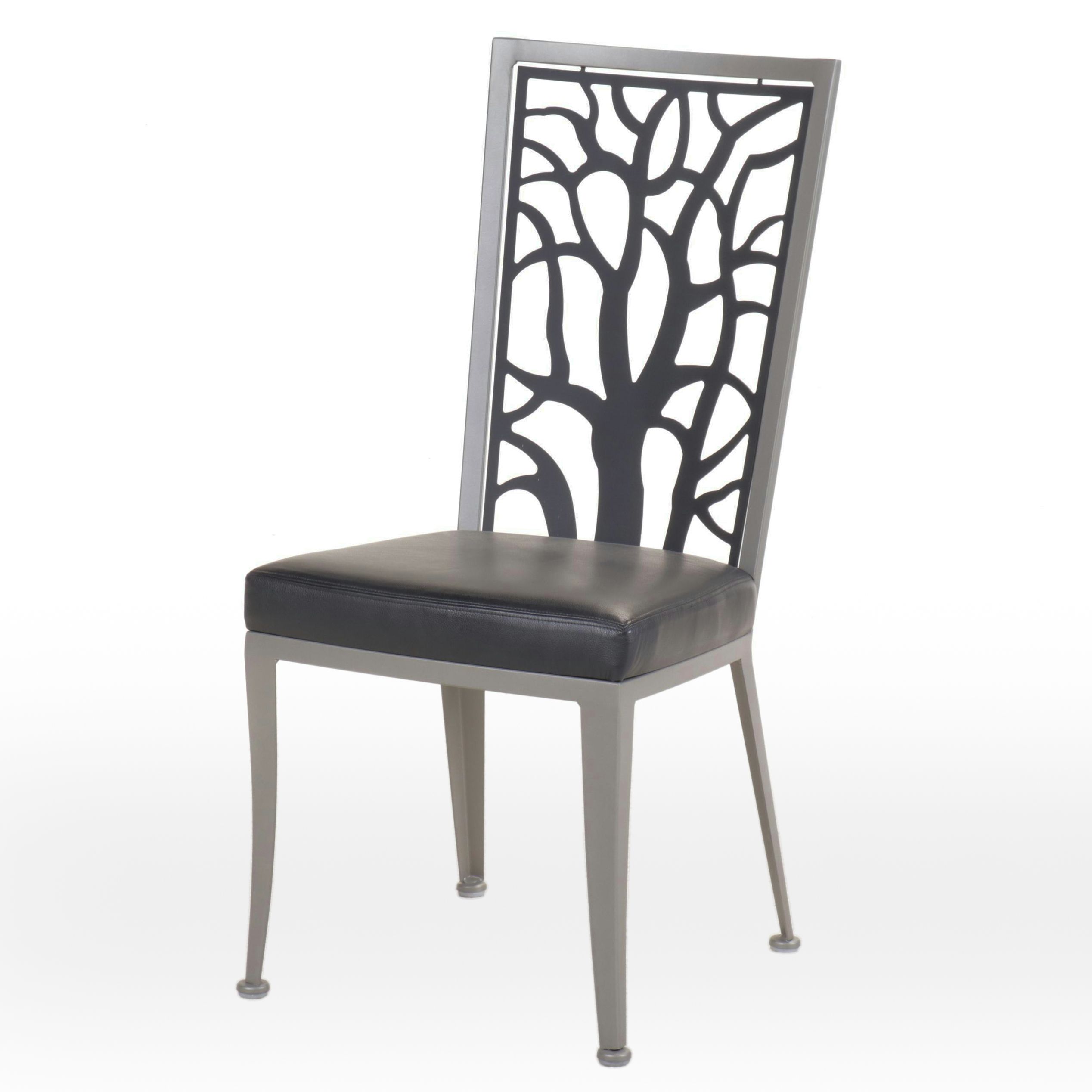Johnston Casuals Furniture "Luca" Faux Leather and Metal Side Chair