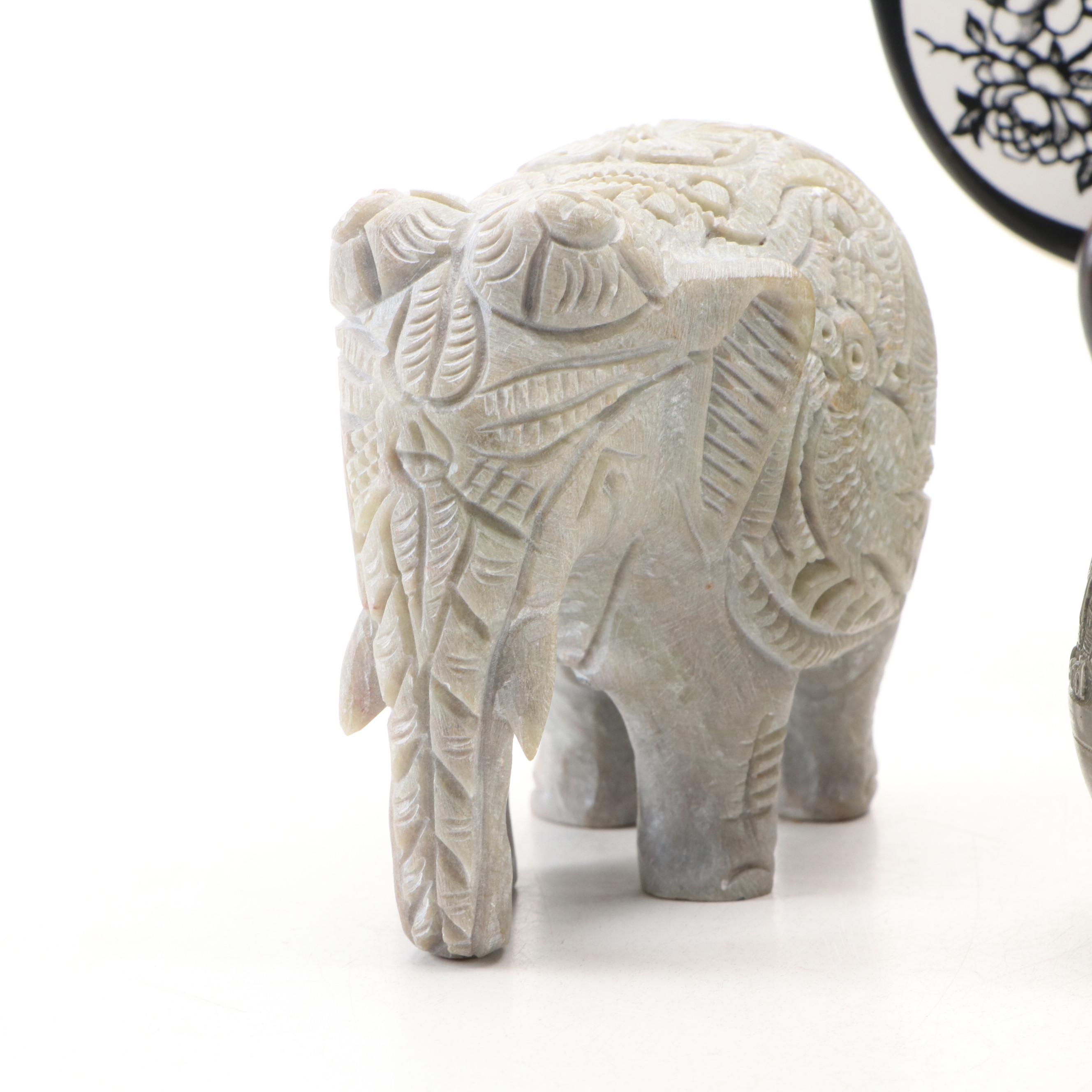 Thai Souvenir Salt and Pepper Shakers and More Elephant Themed Décor