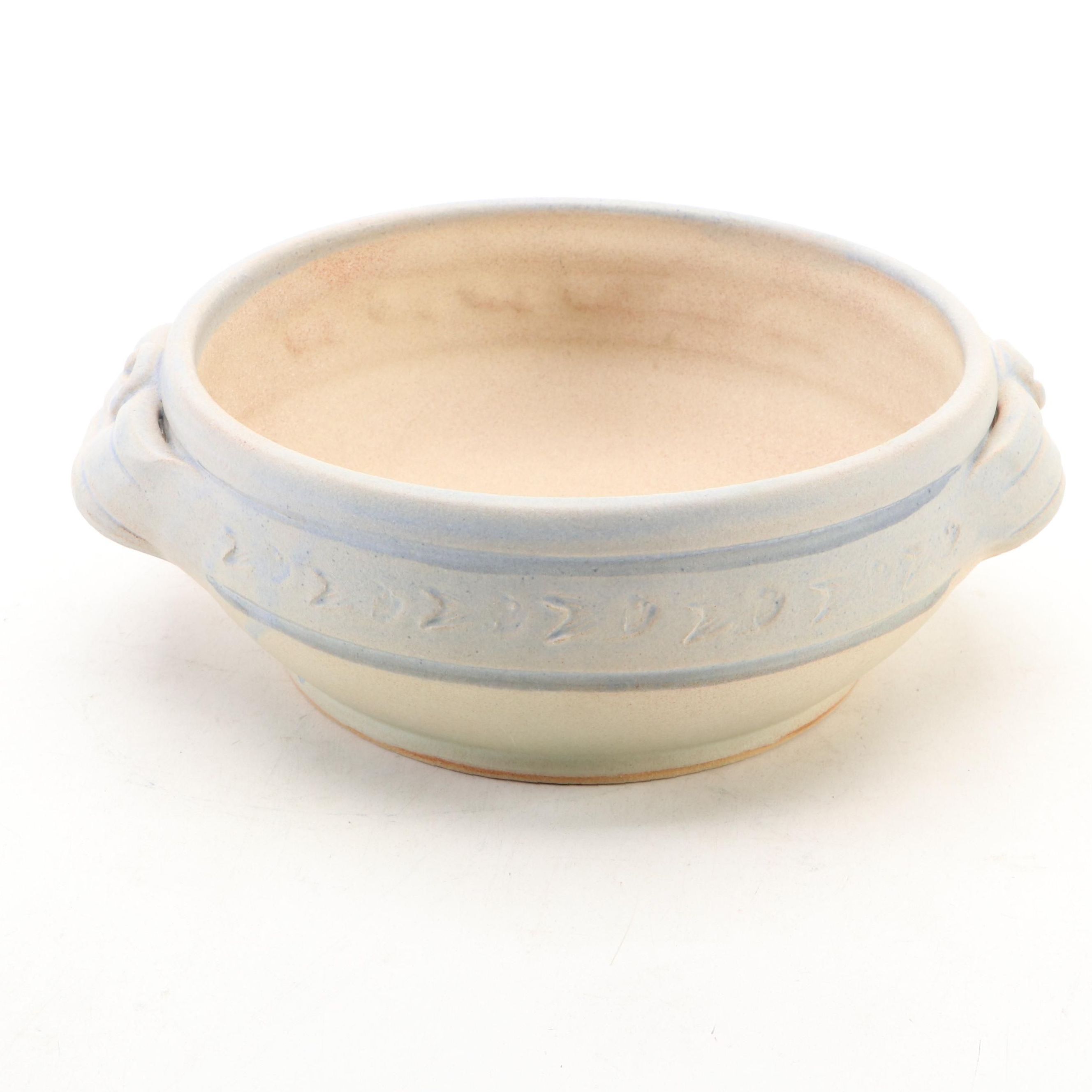 Dick Overman Handled Stoneware Bowl , 2007