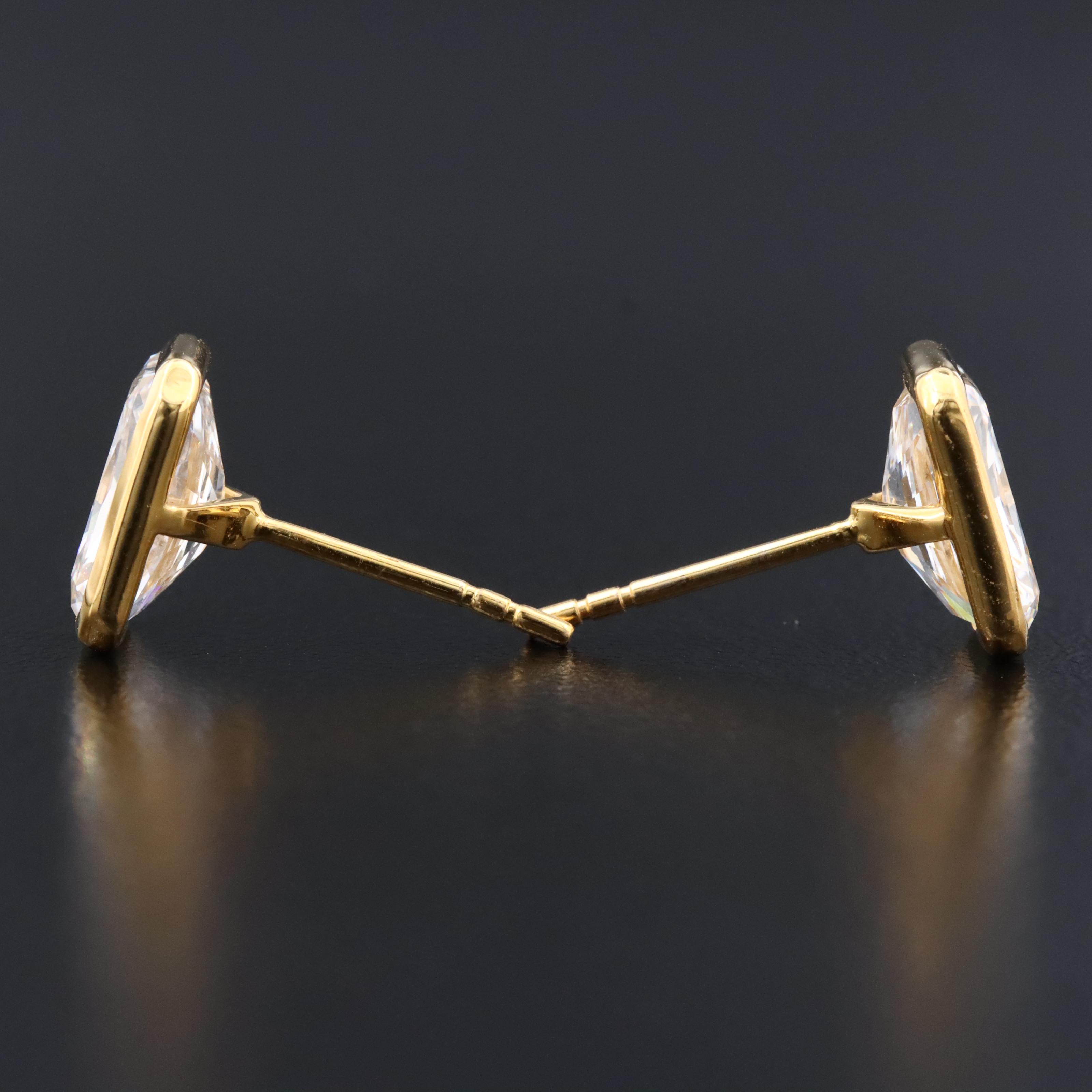 14K 4.00 CTW Lab Grown Diamond Stud Earrings with IGI Reports