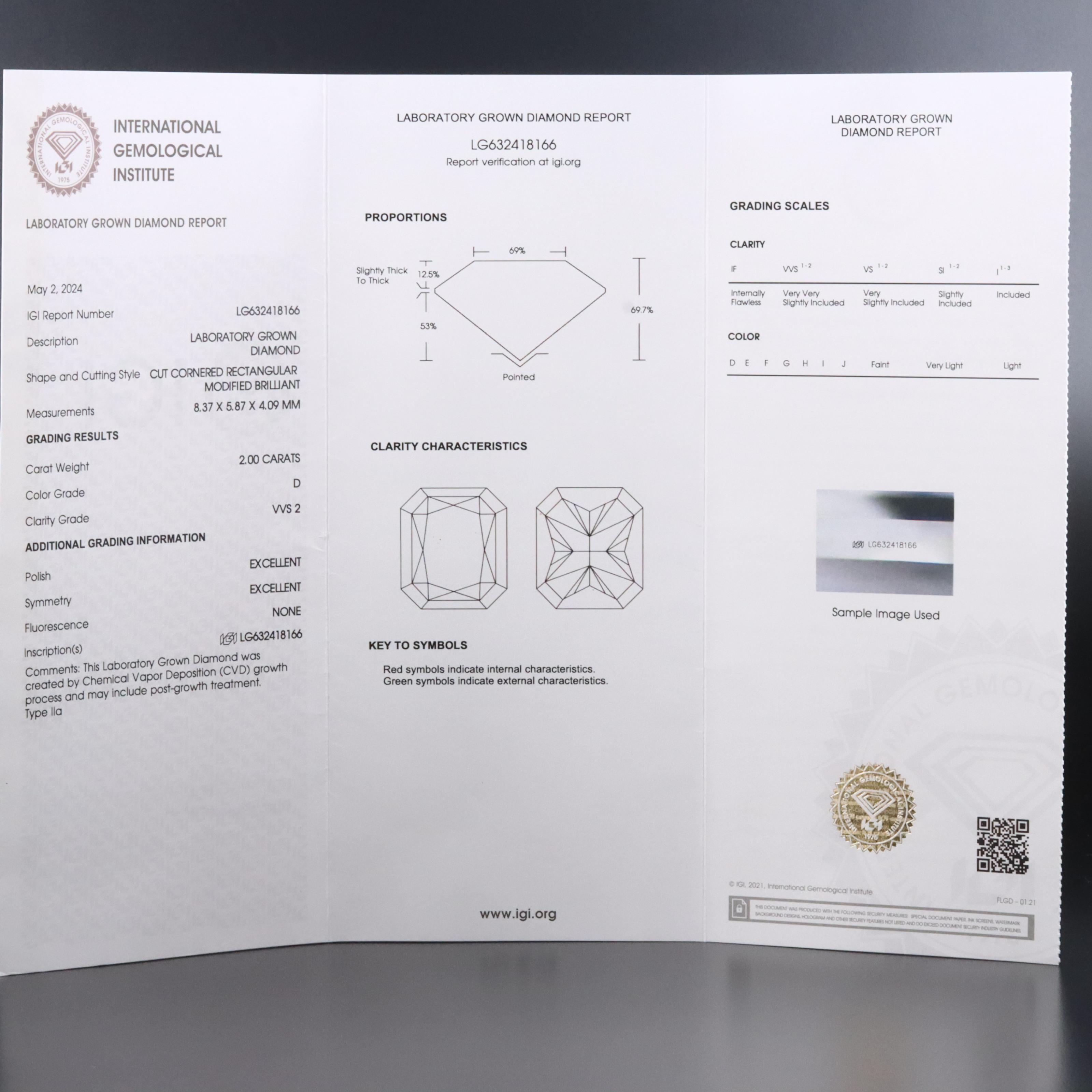 14K 4.00 CTW Lab Grown Diamond Stud Earrings with IGI Reports