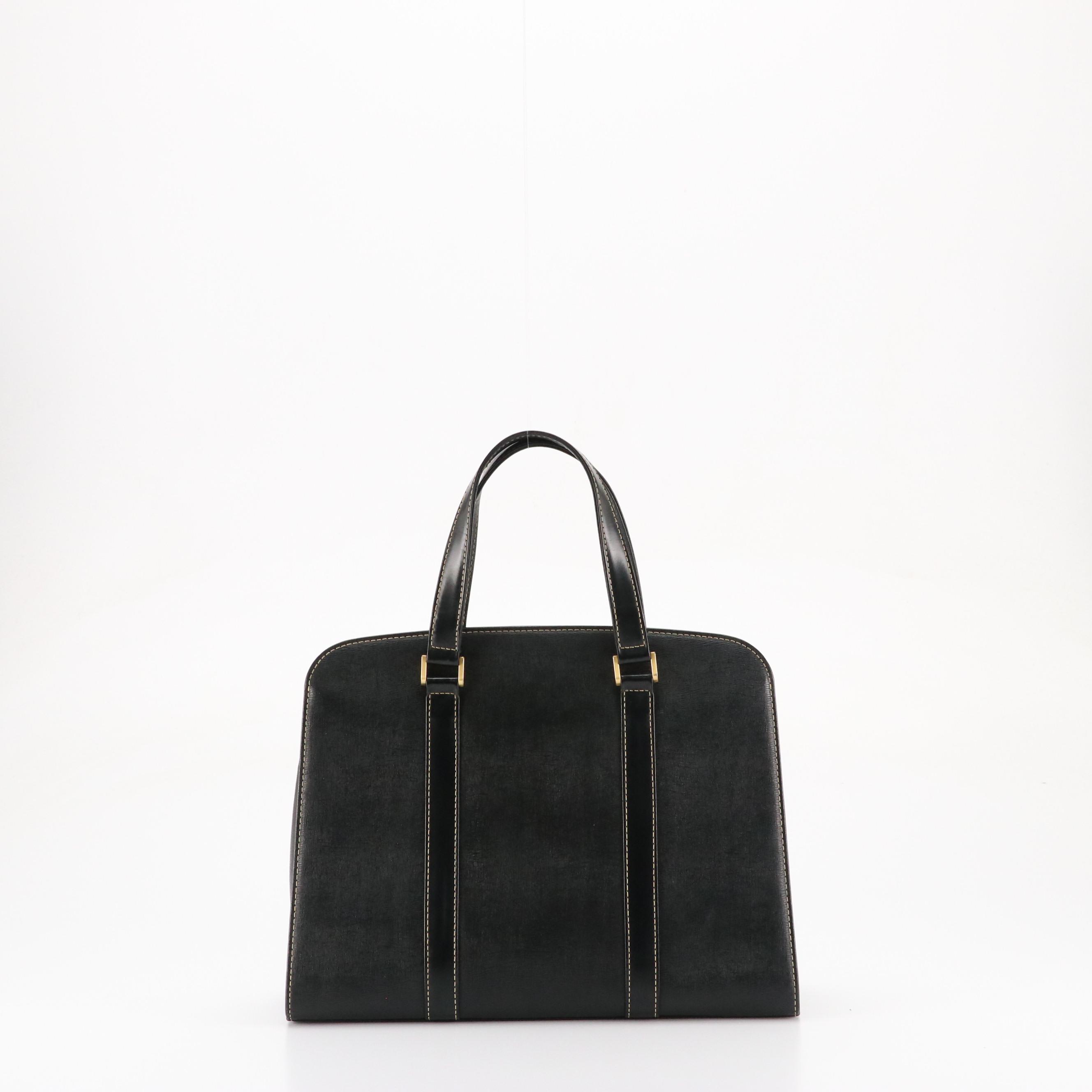 Burberry Handbag Tote in Black Grained Leather