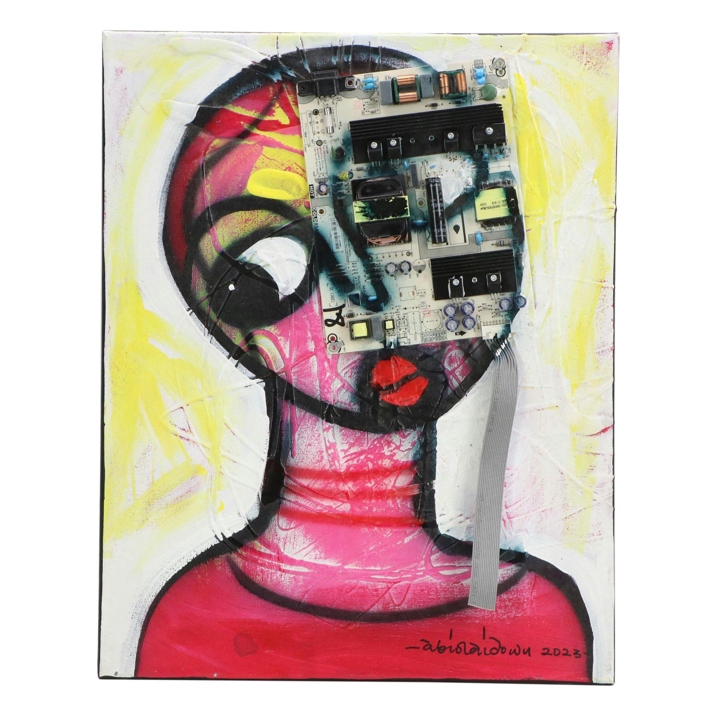 Abiola Idowu Stylized Portrait Collage "Life of Joy," 2023