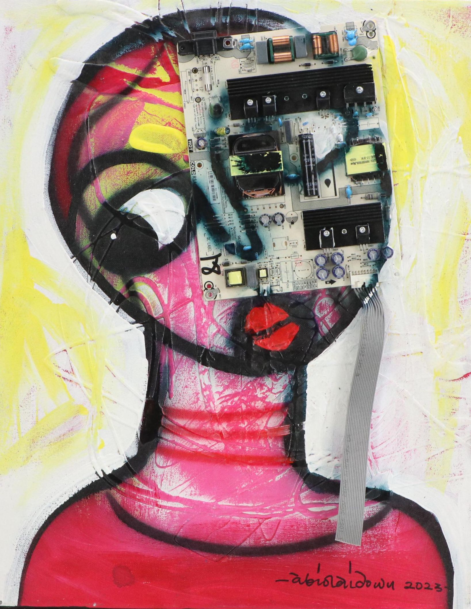 Abiola Idowu Stylized Portrait Collage "Life of Joy," 2023