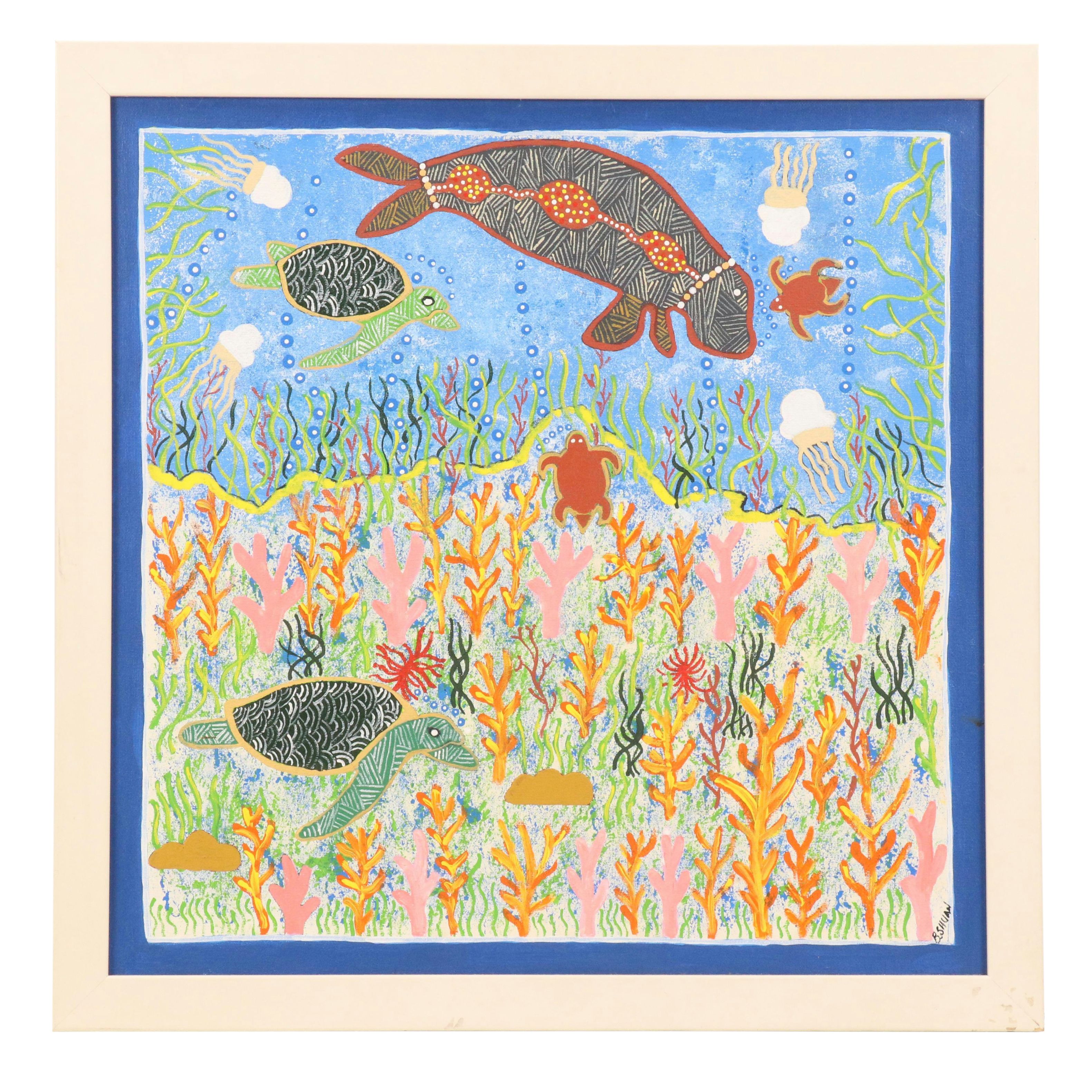 Beryl Shuan Under Water Acrylic Painting