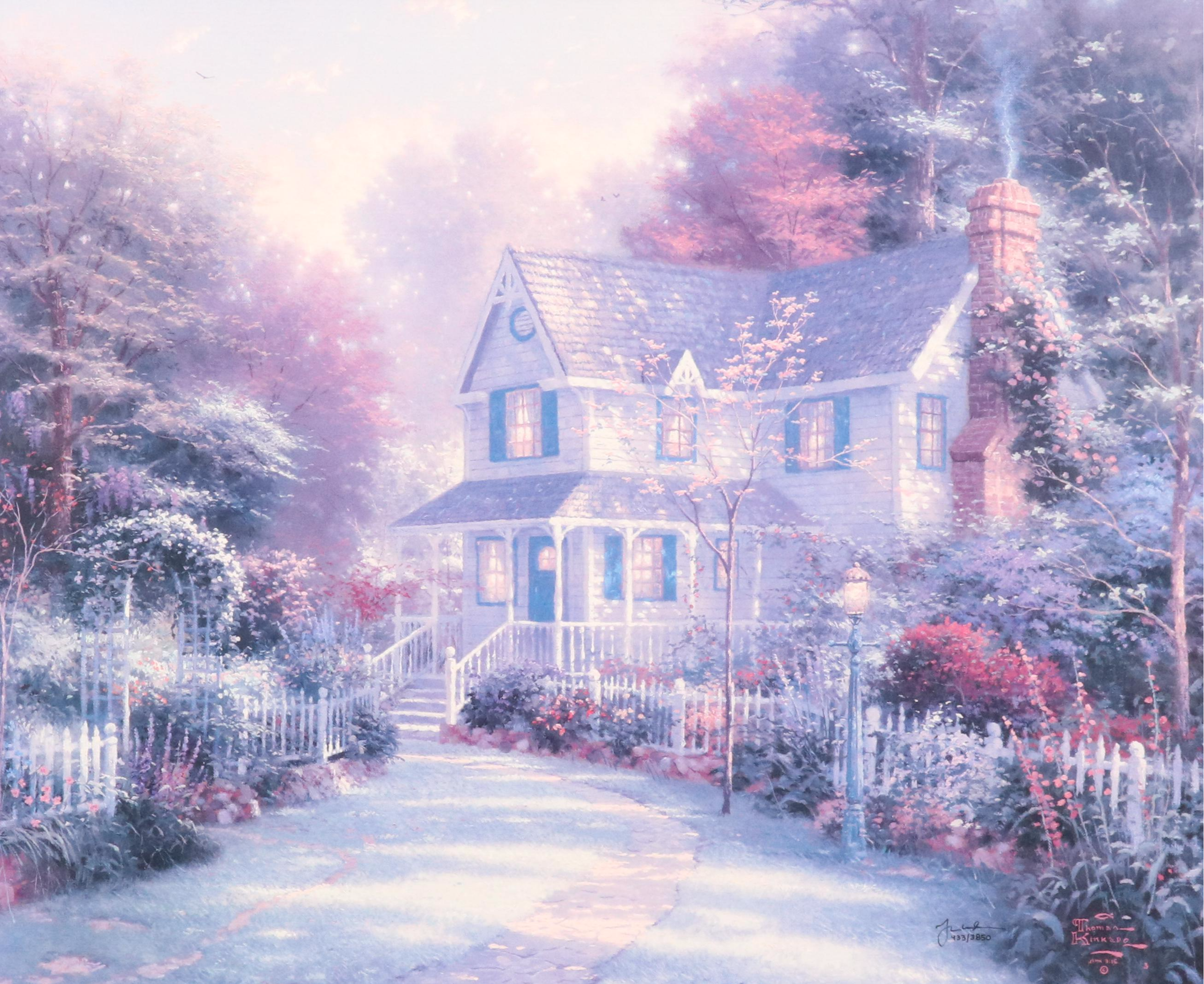 Thomas Kinkade Offset Lithograph "Victorian Garden II"