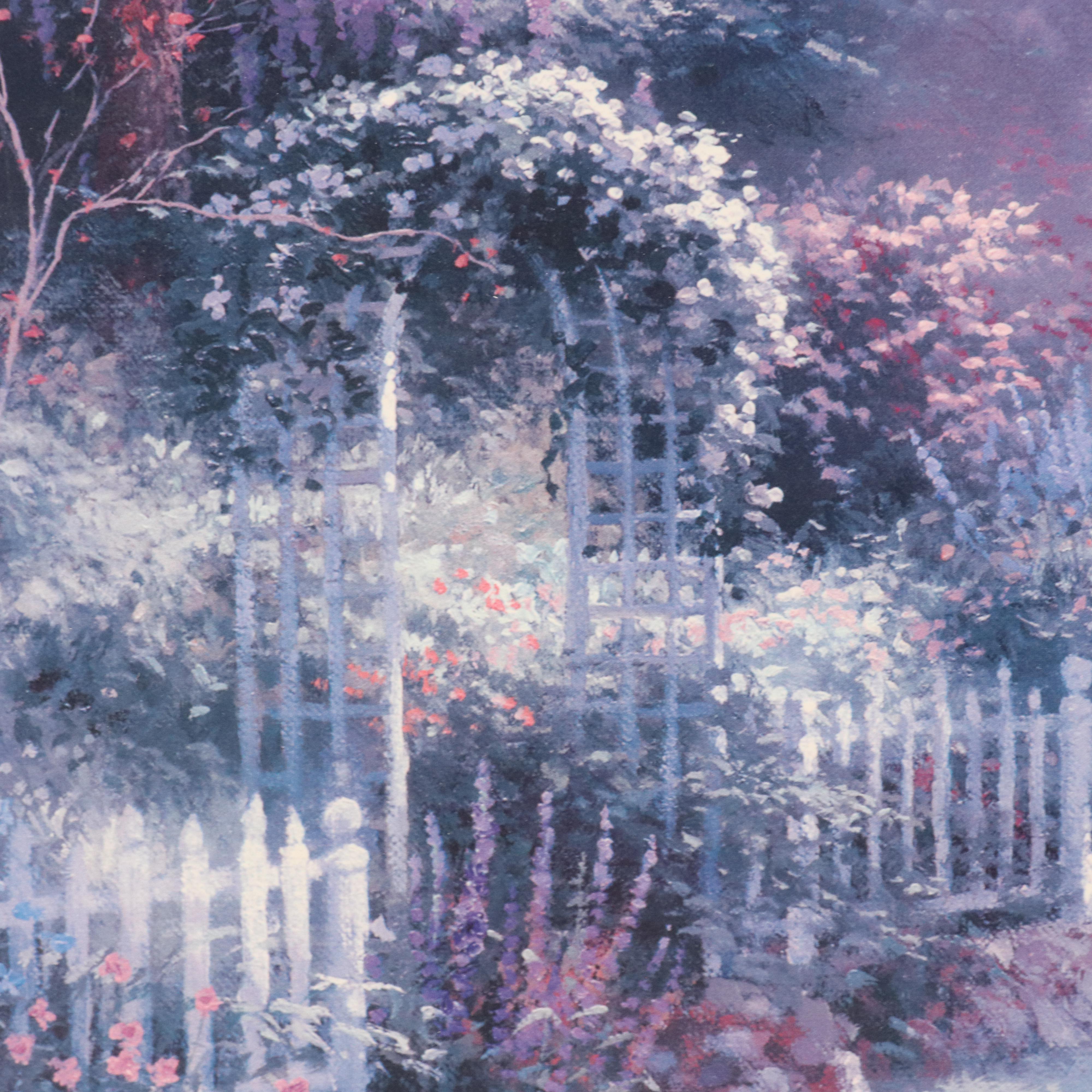 Thomas Kinkade Offset Lithograph "Victorian Garden II"