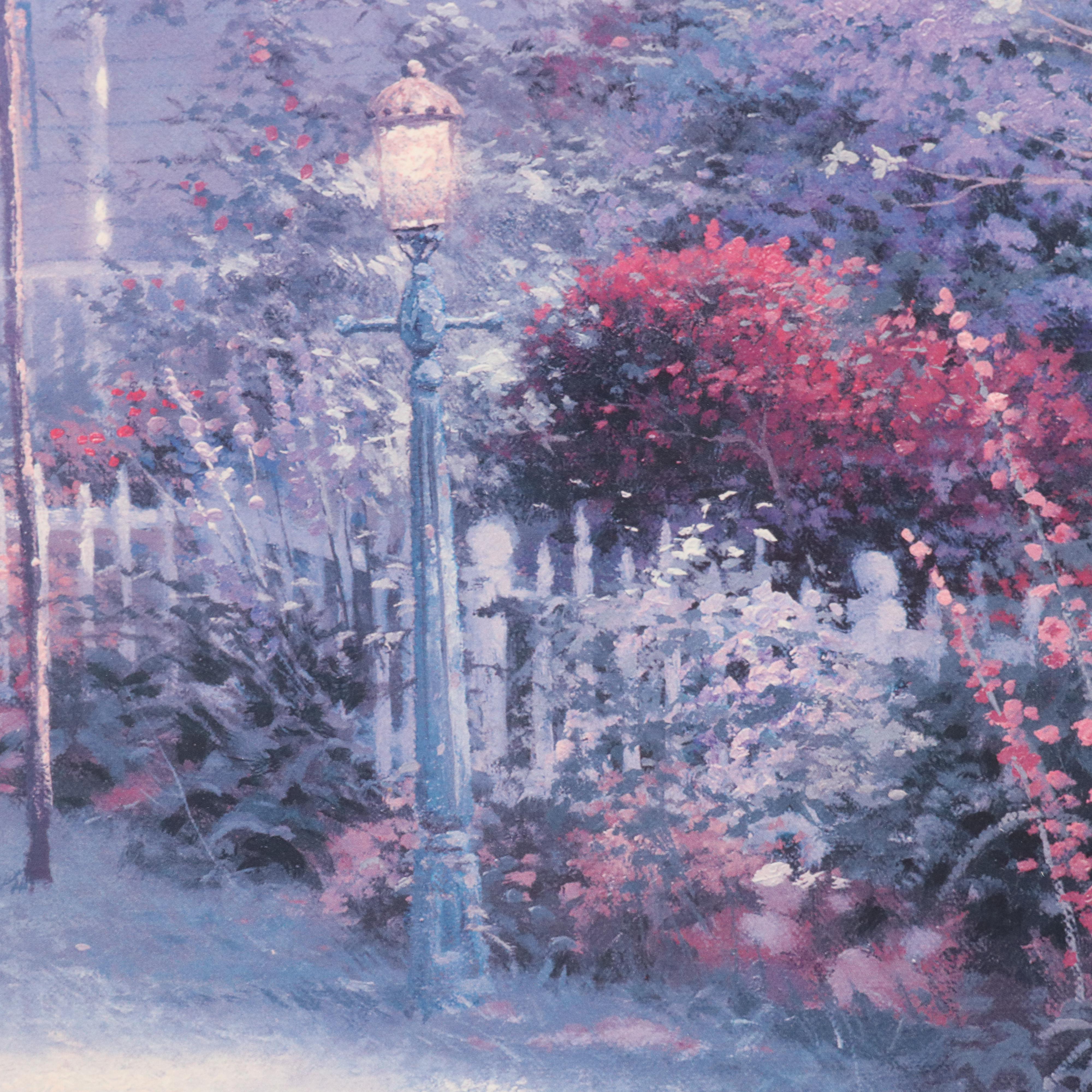 Thomas Kinkade Offset Lithograph "Victorian Garden II"