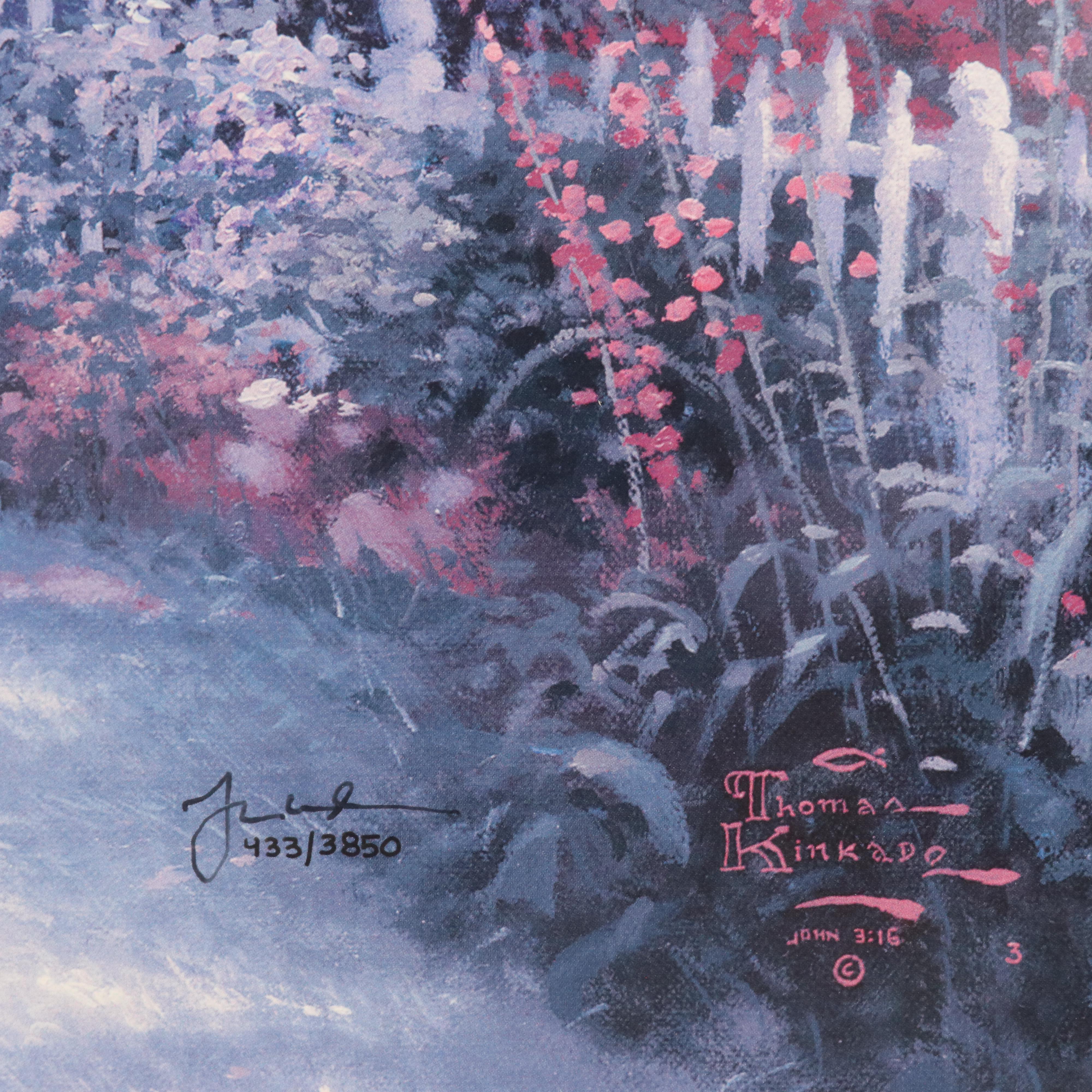 Thomas Kinkade Offset Lithograph "Victorian Garden II"