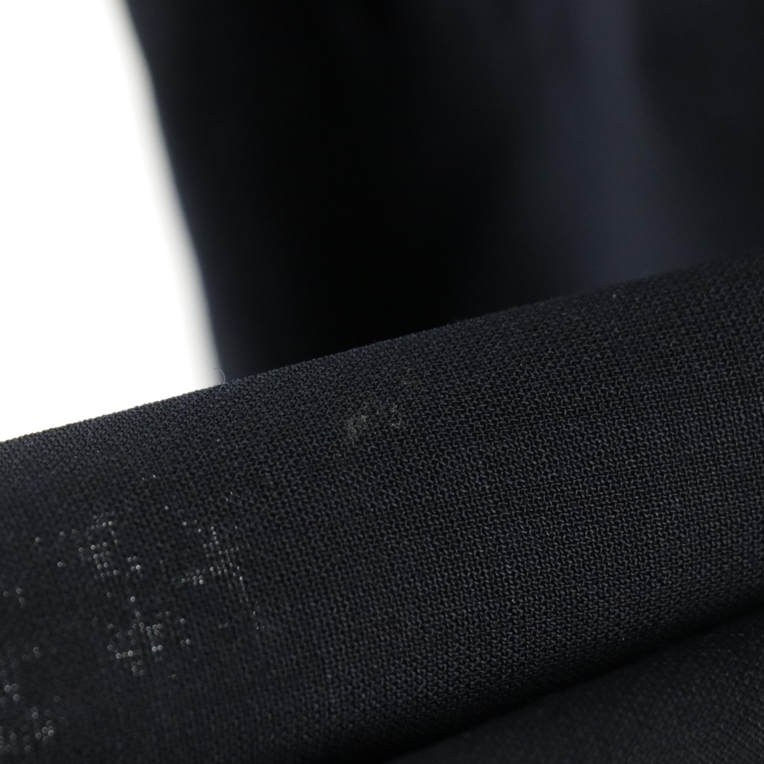 Chanel High Waist Pleated Yoke Skirt in Navy Blue Wool, circa 1970