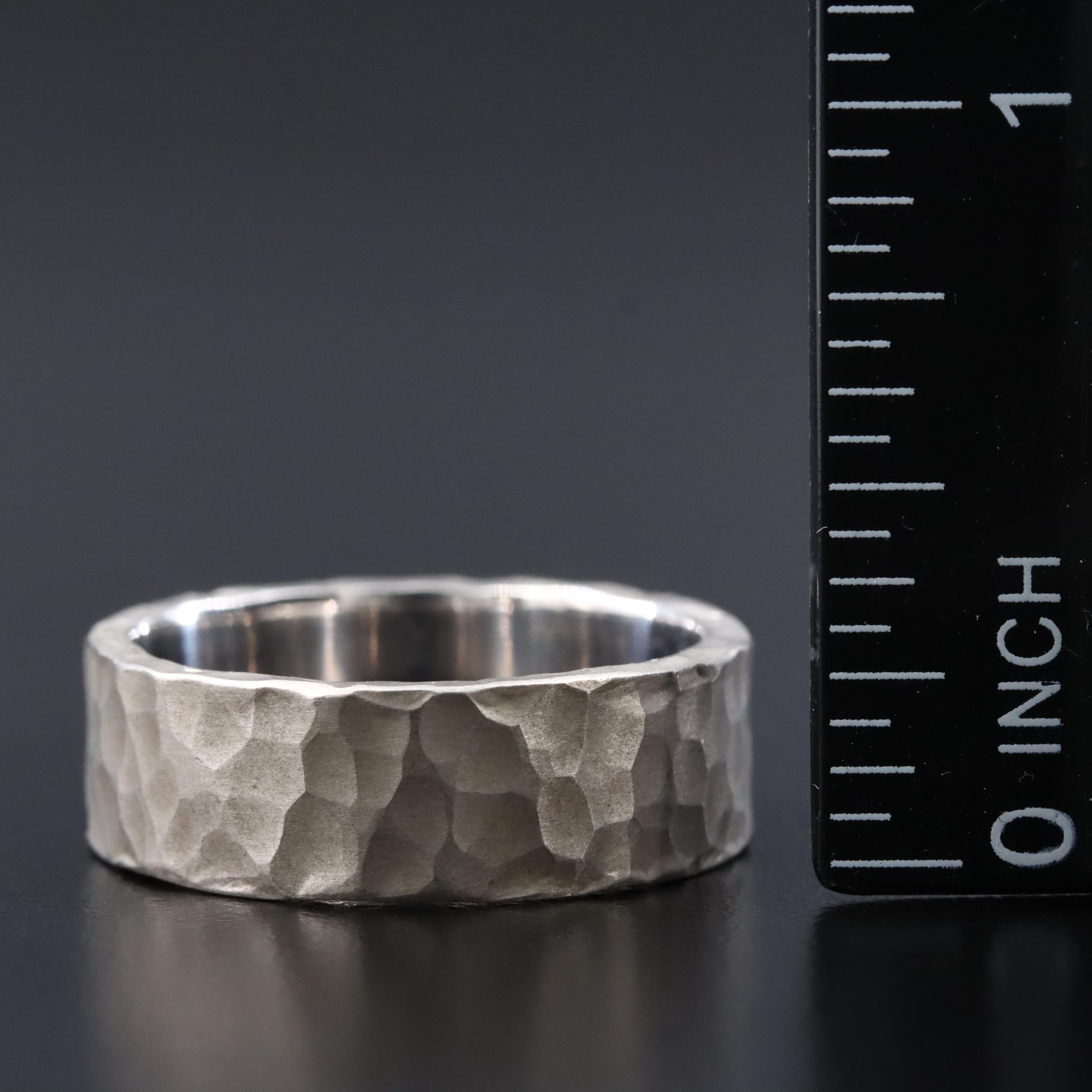 935 Silver Band with Hammered Finish