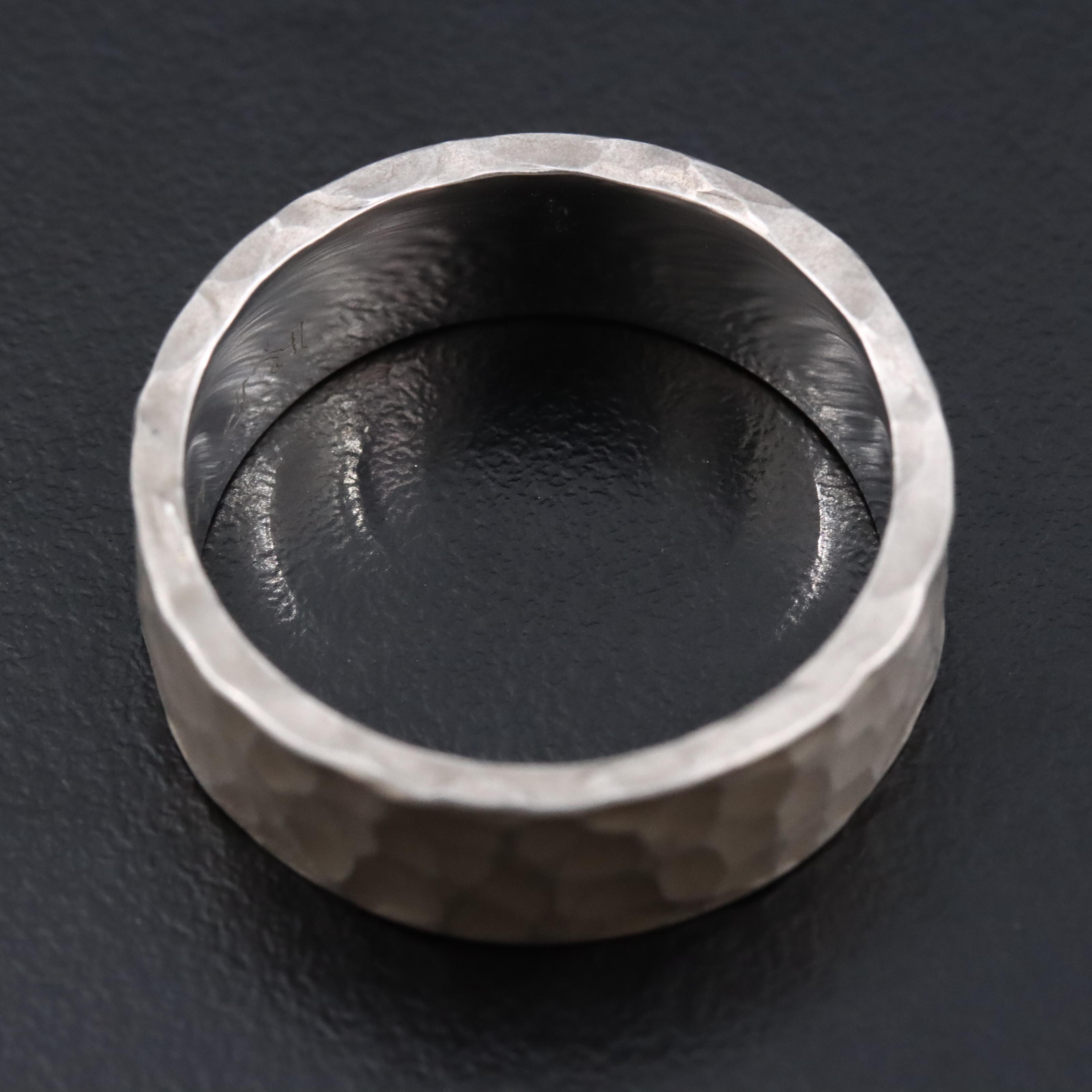 935 Silver Band with Hammered Finish