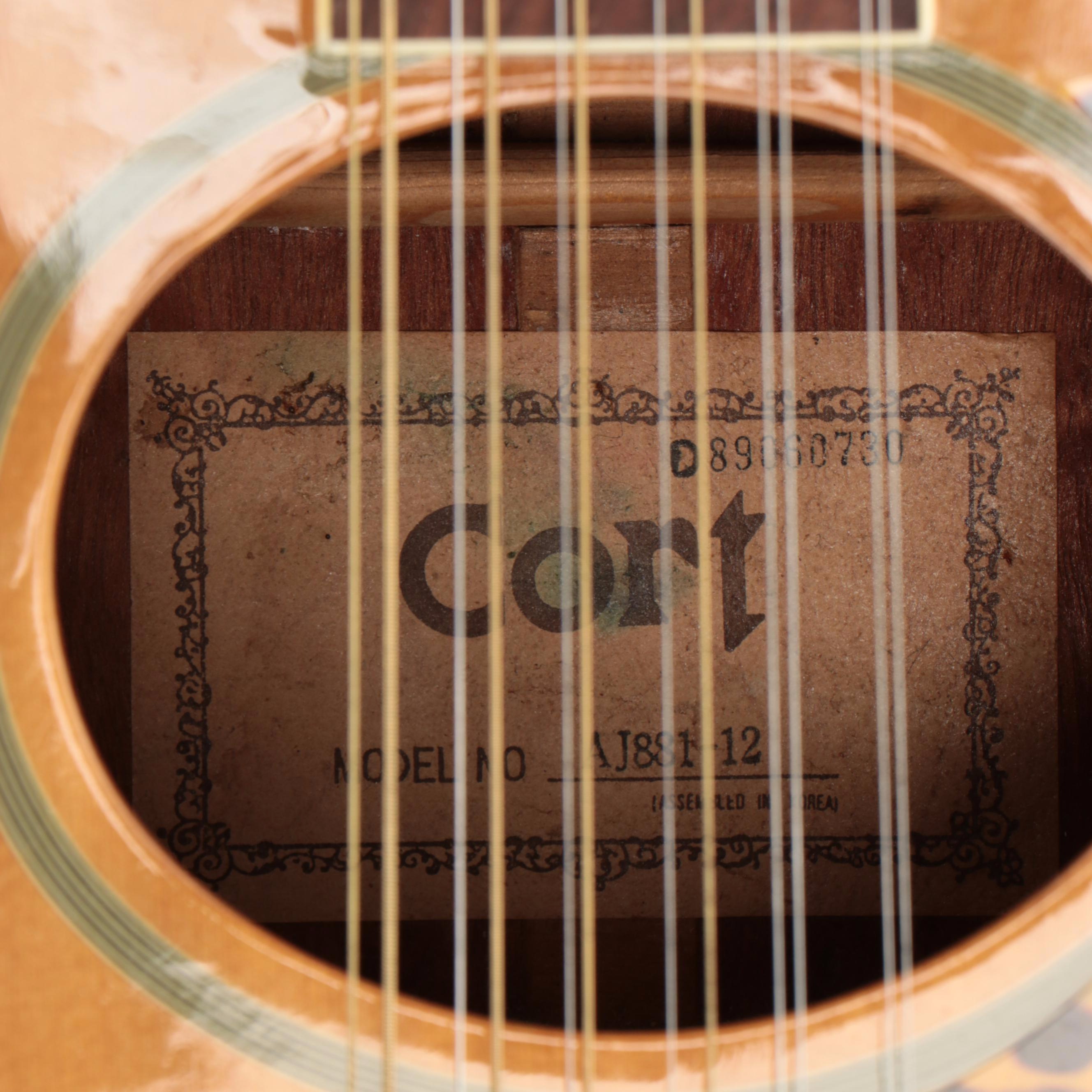Cort Mahogany and Spruce Top AJ831-12 Acoustic Guitar