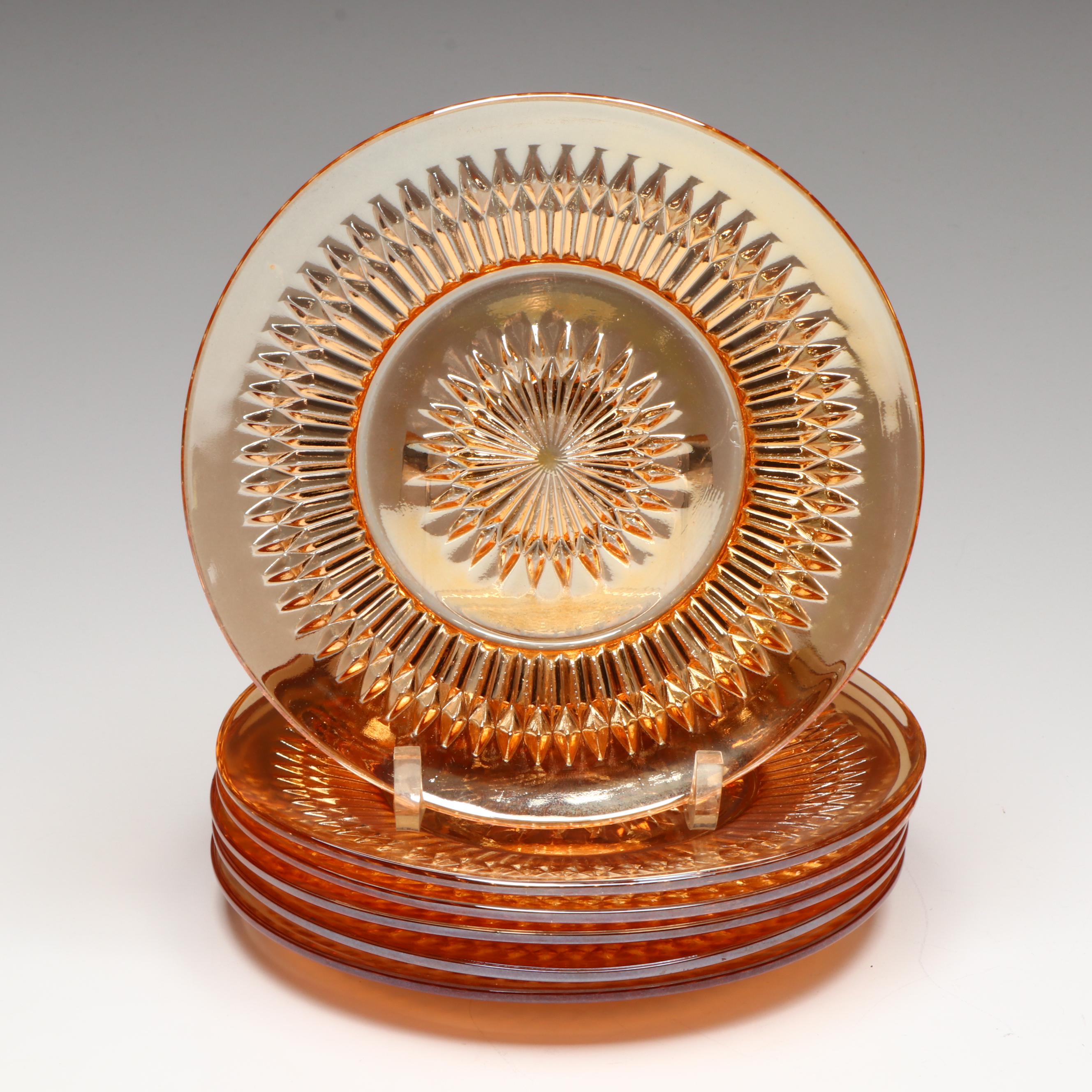 Indiana Glass Blue Carnival Glass Hen on Nest with Jeannette Tableware