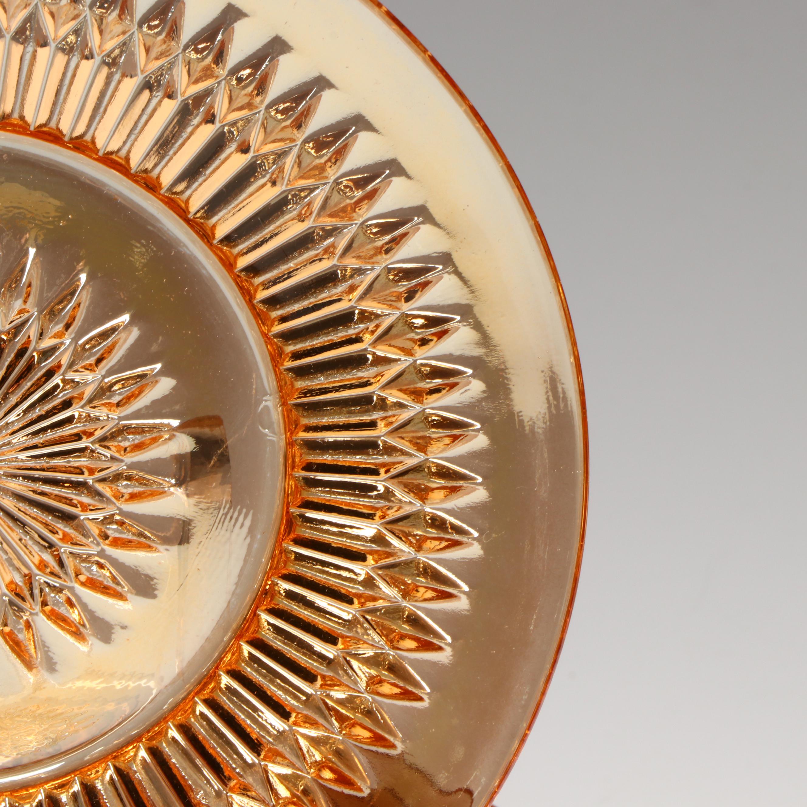 Indiana Glass Blue Carnival Glass Hen on Nest with Jeannette Tableware