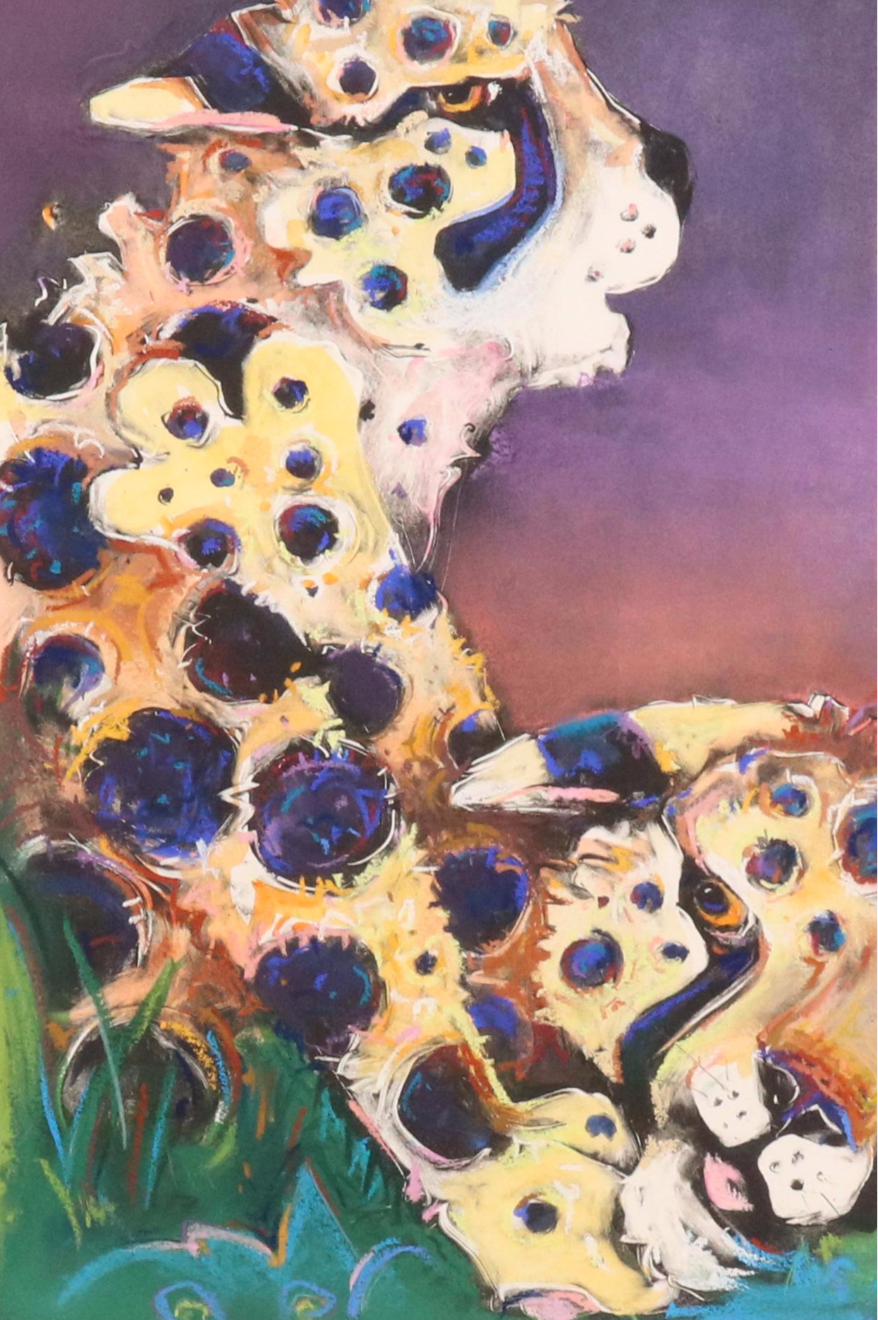 Marsha Heatwole Monoprint "Puma Romp," 2001