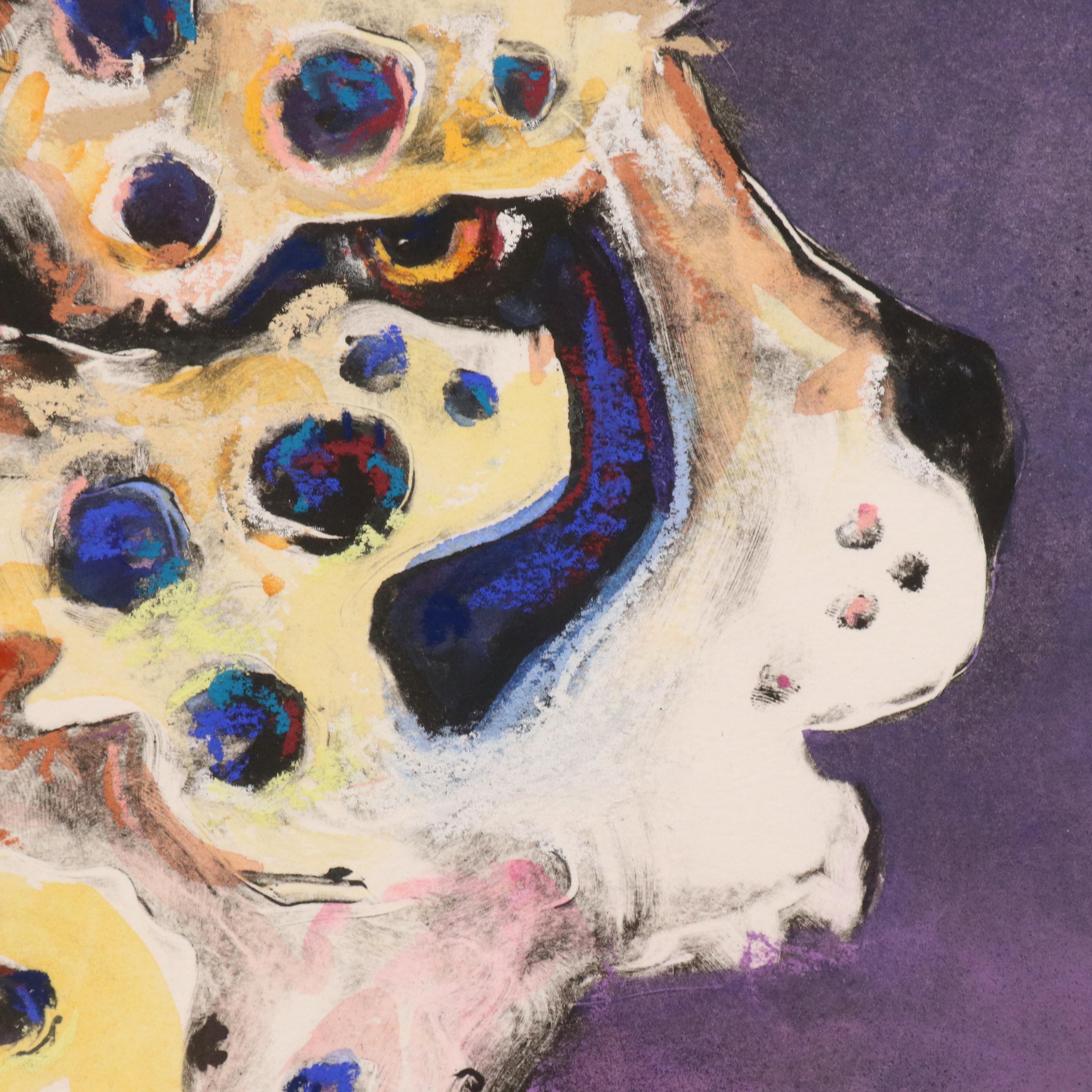 Marsha Heatwole Monoprint "Puma Romp," 2001