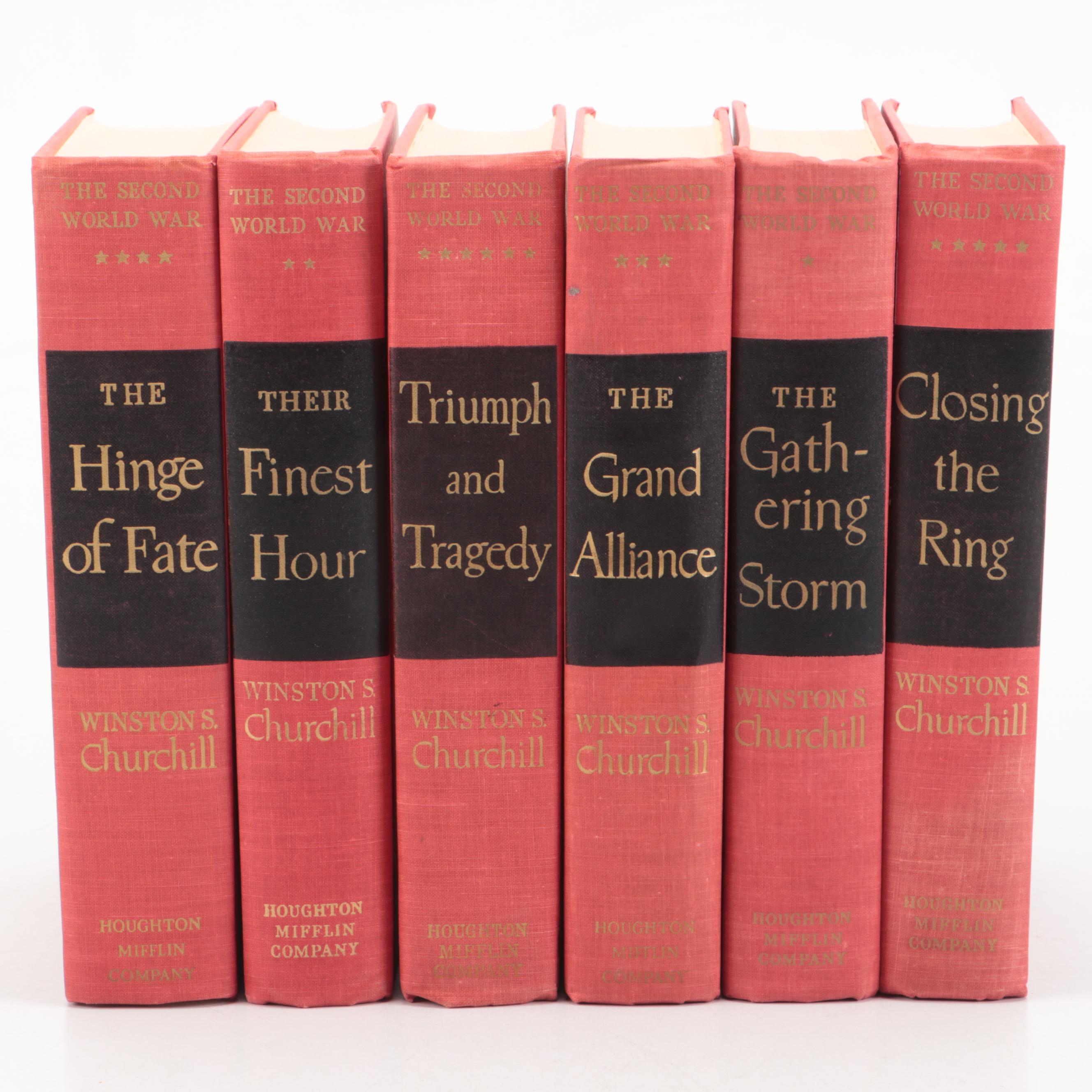"The Second World War" Six-Volume Set by Winston S. Churchill, Mid-20th Century