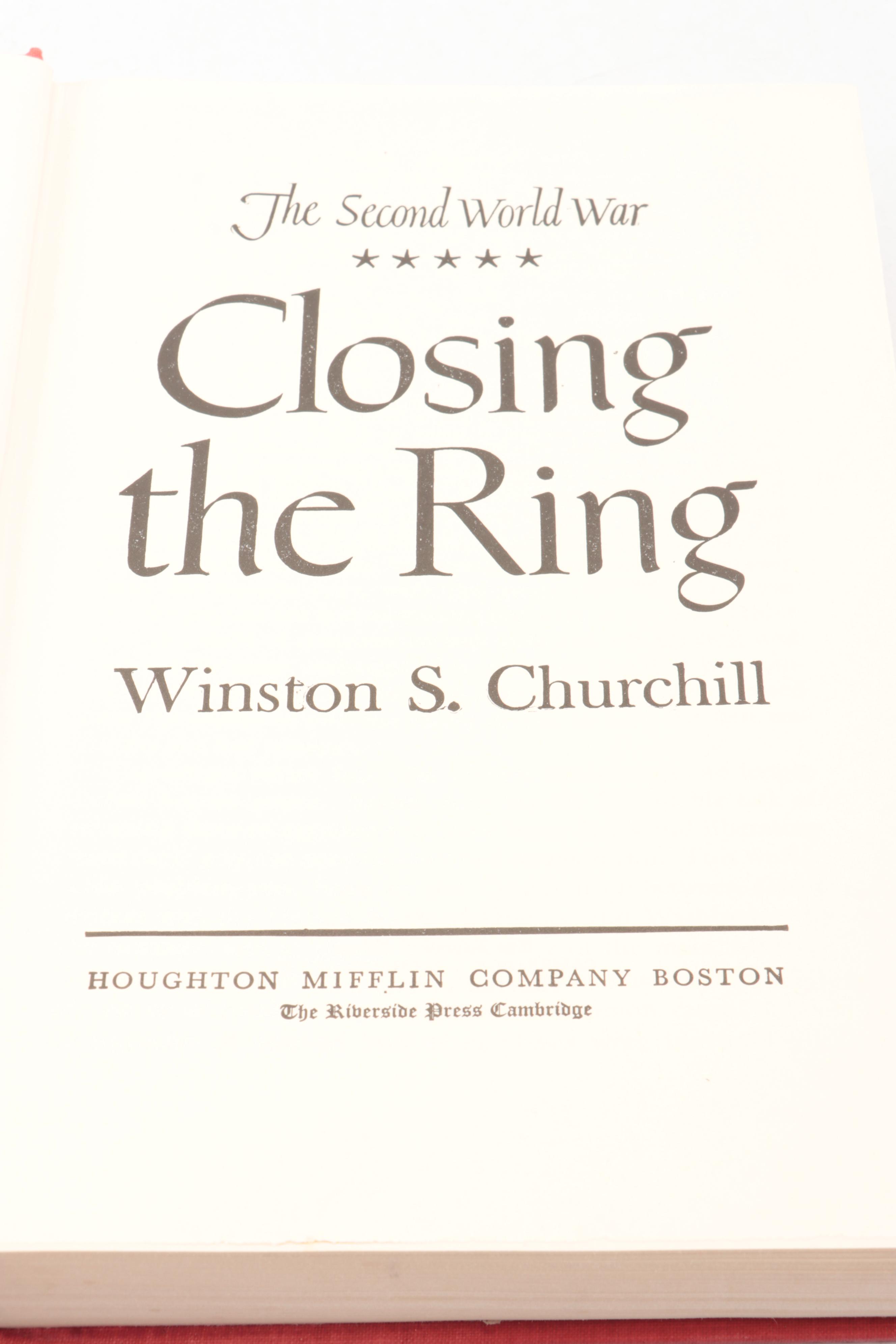 "The Second World War" Six-Volume Set by Winston S. Churchill, Mid-20th Century