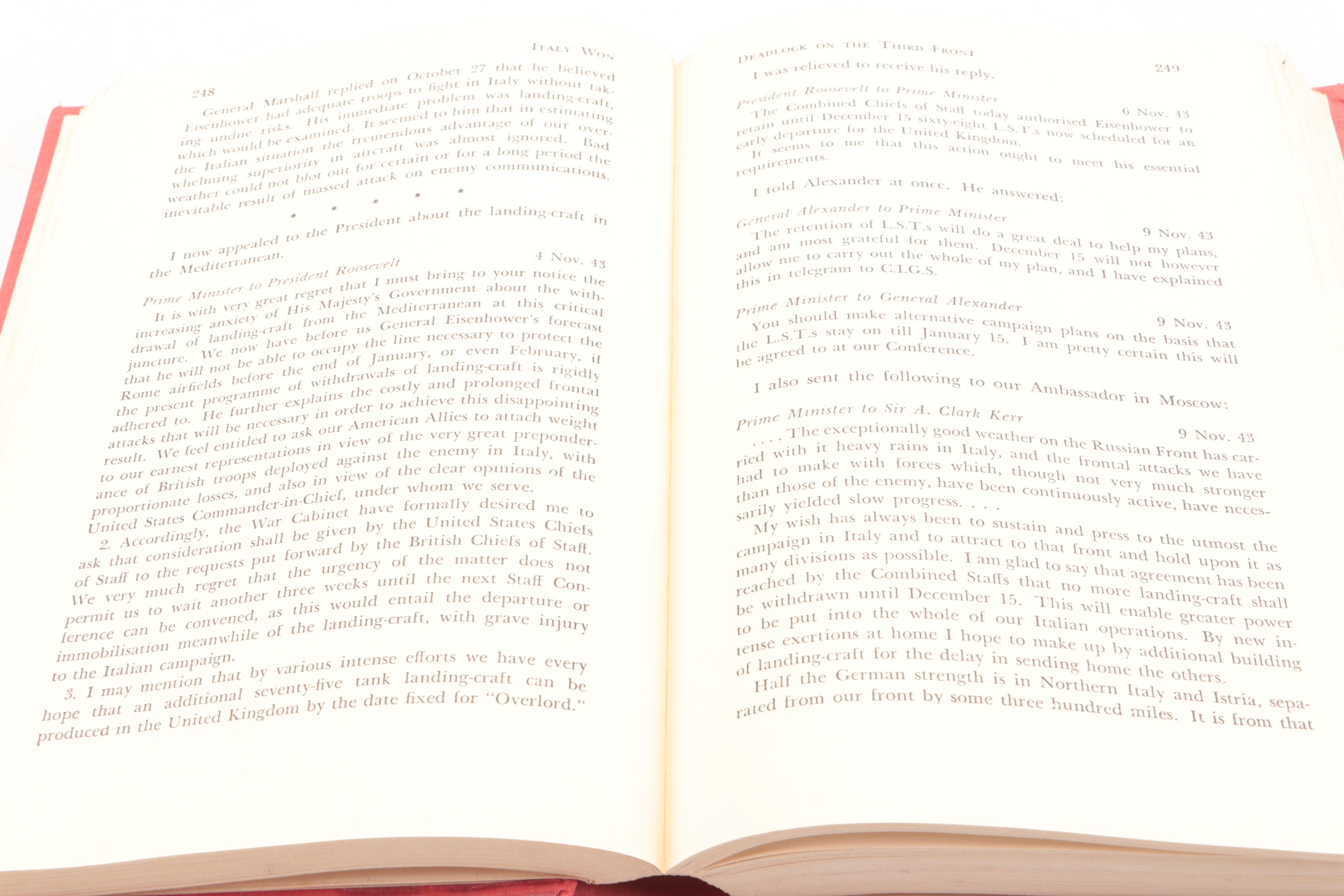 "The Second World War" Six-Volume Set by Winston S. Churchill, Mid-20th Century