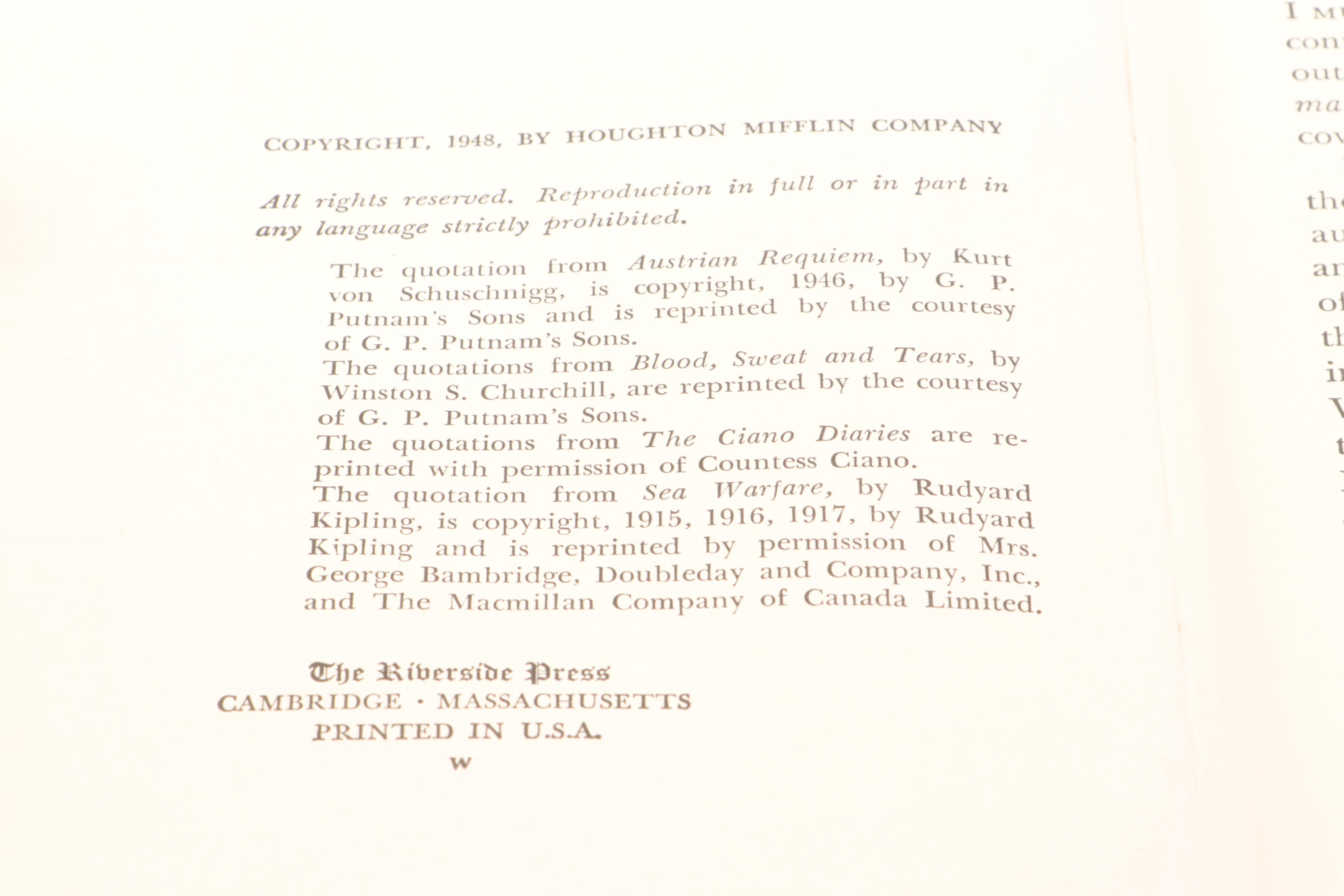 "The Second World War" Six-Volume Set by Winston S. Churchill, Mid-20th Century