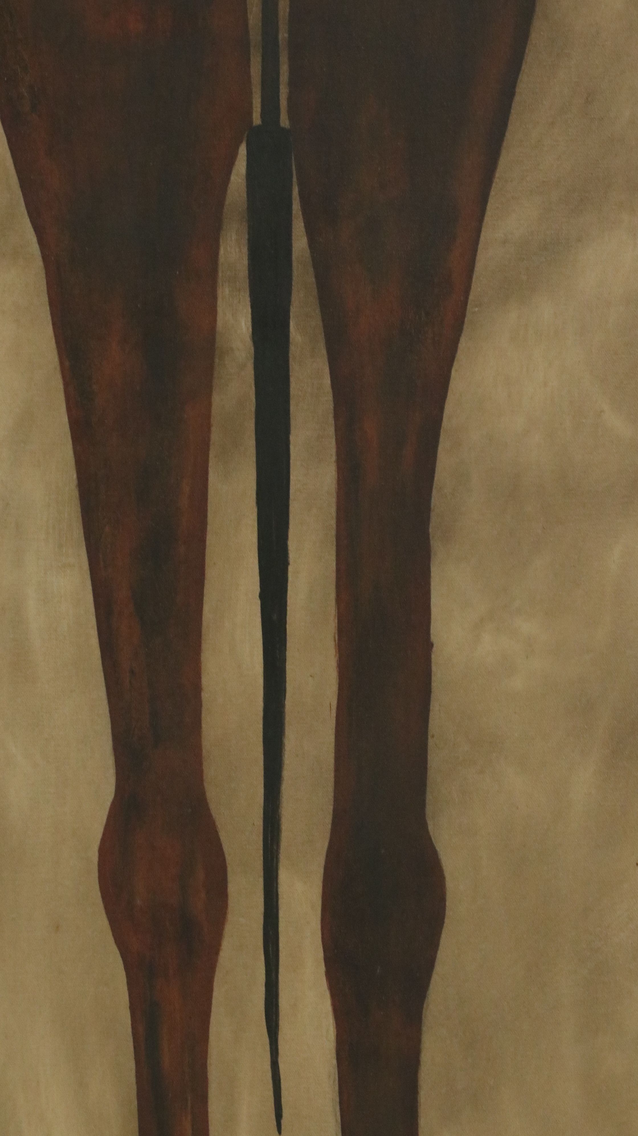 Acrylic Diptych of Stylized Horses, 21st Century