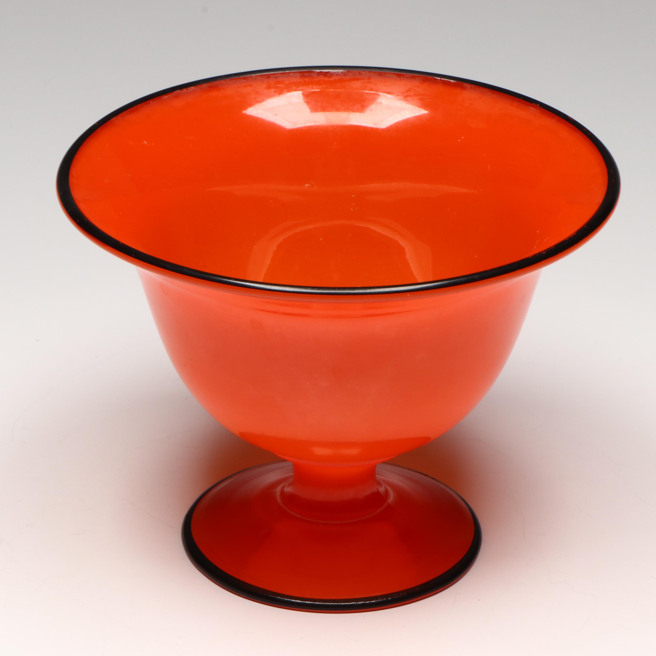 Art Deco Style Glass Bowl and Tidbit Tray with Other Steak Knives and Flatware