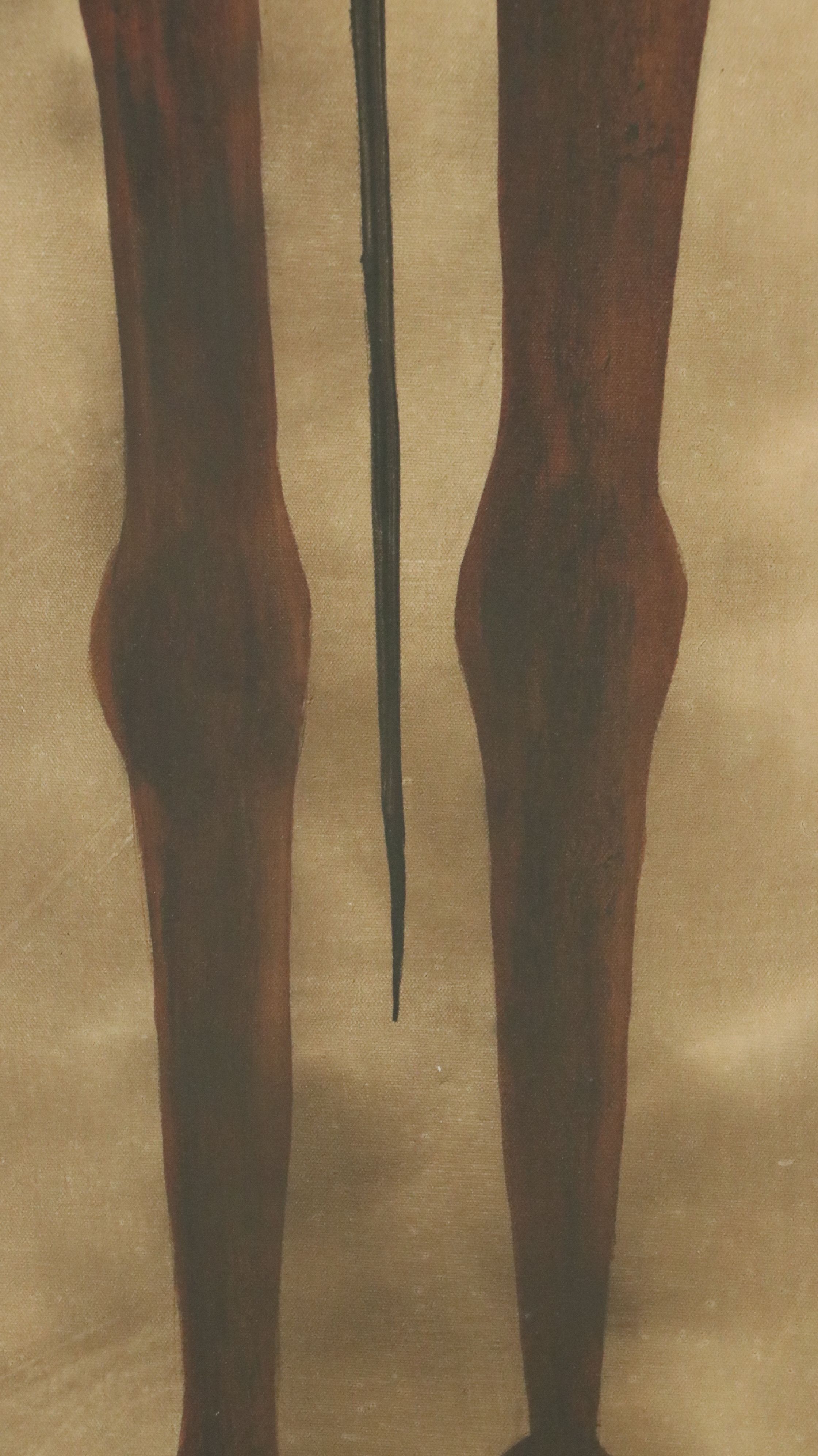 Acrylic Diptych of Stylized Horses, 21st Century