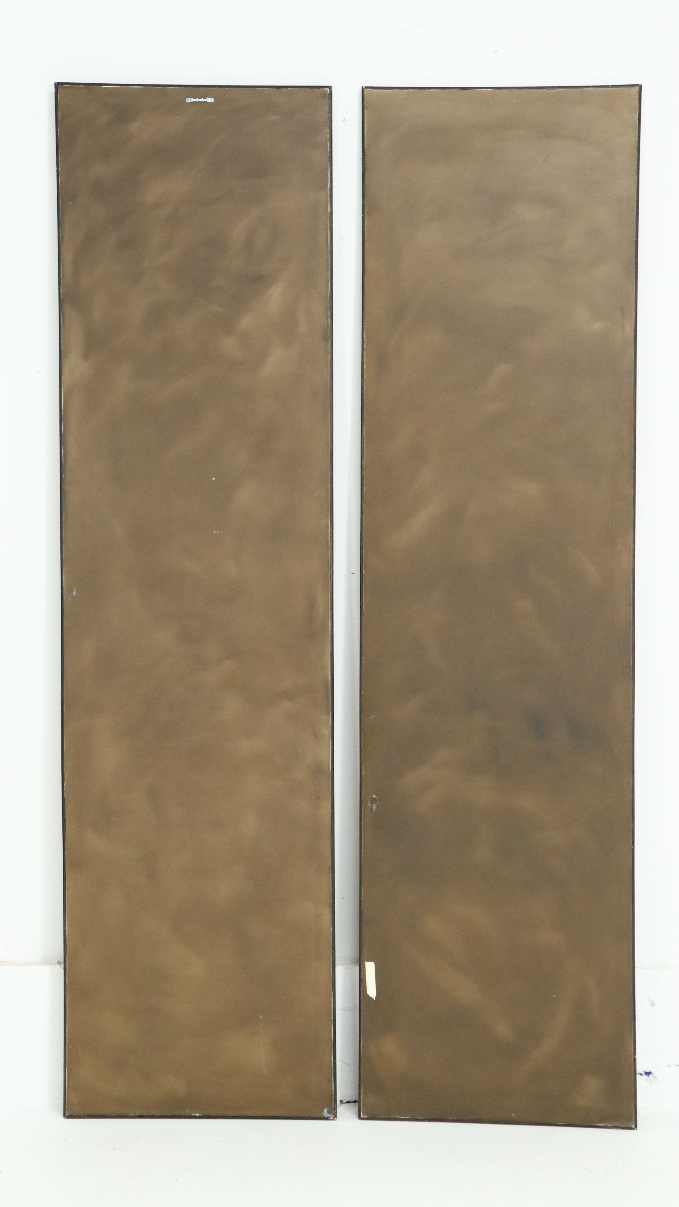 Acrylic Diptych of Stylized Horses, 21st Century