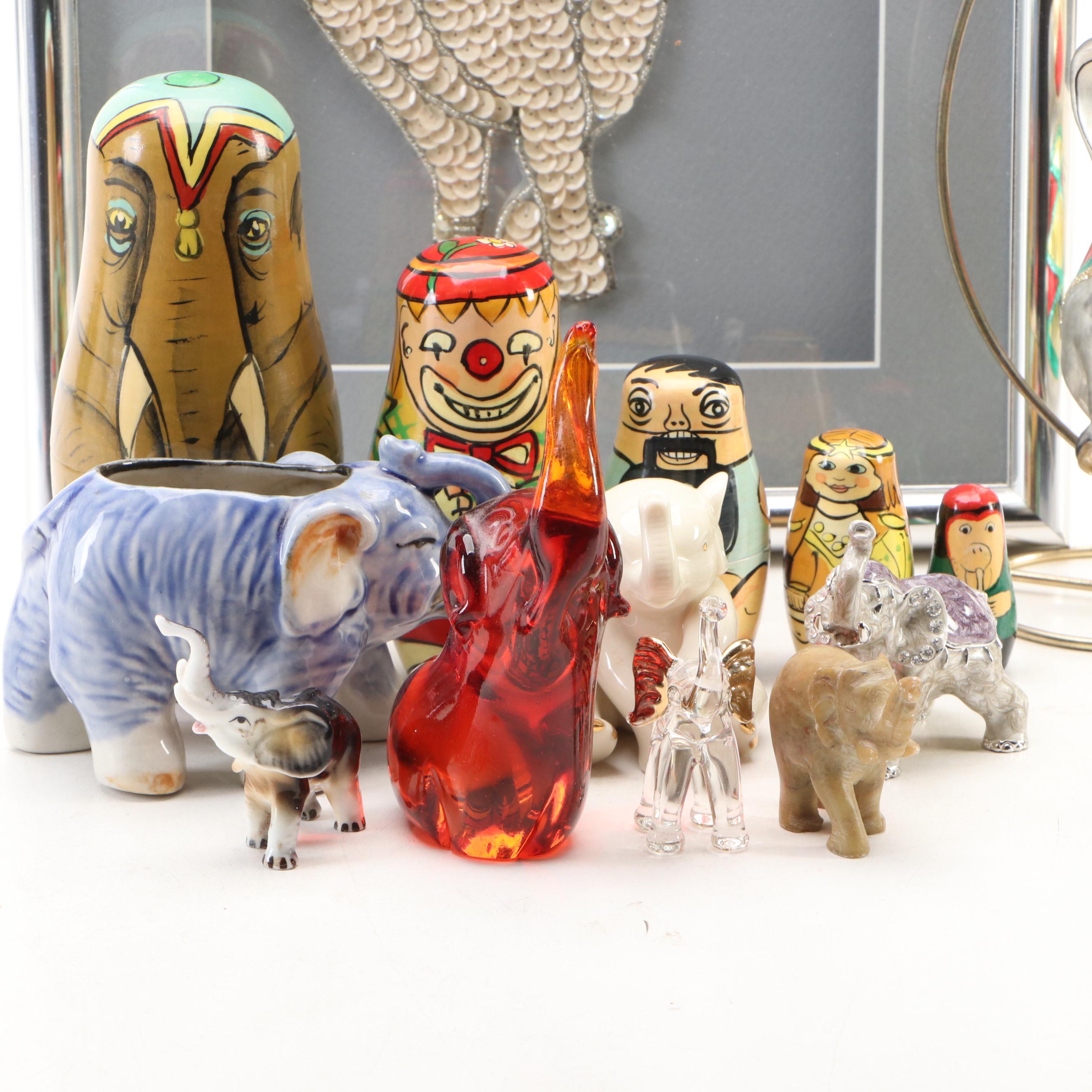 Komozja Polish Glass Ornament and More Elephant Shaped Decor