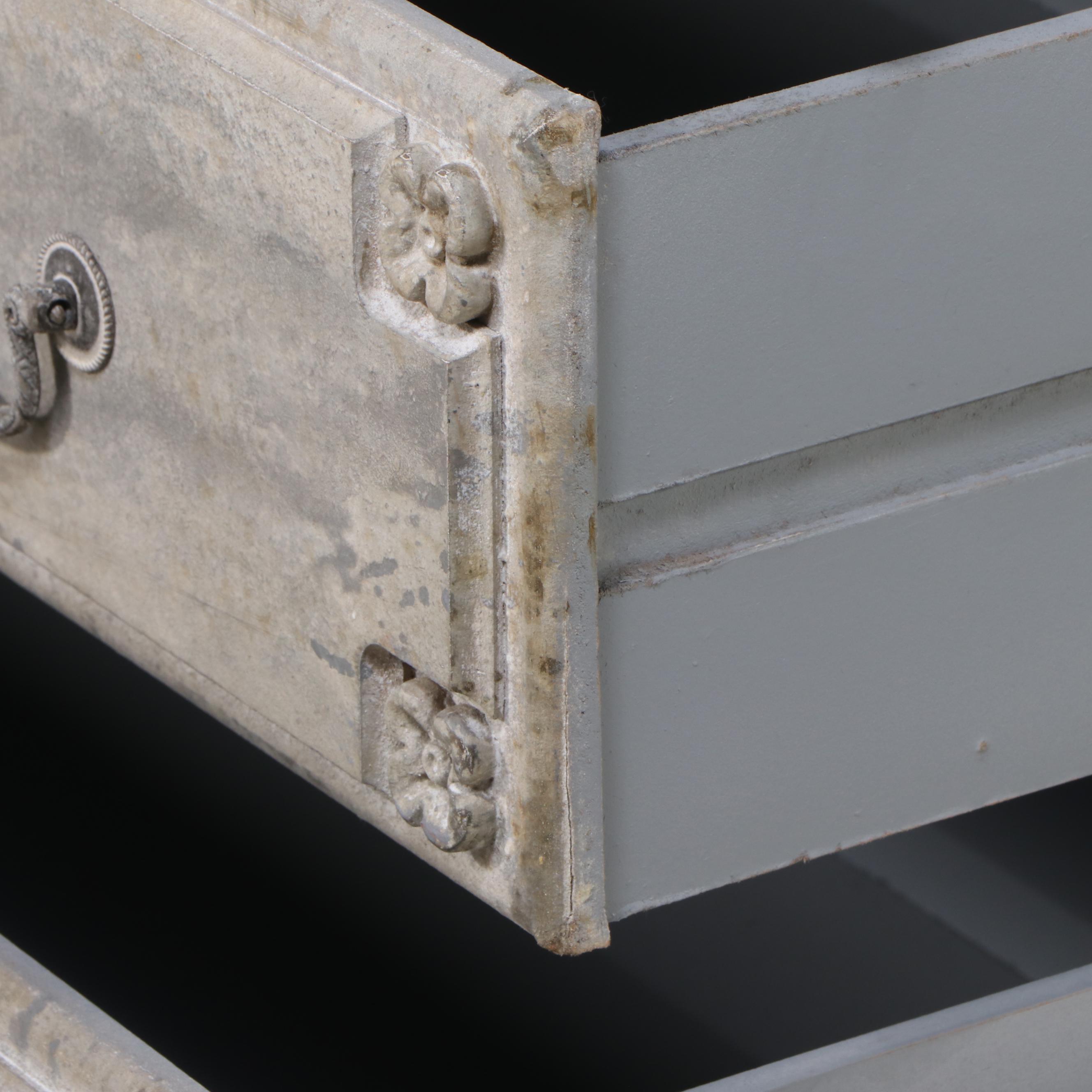 French Provincial Style White-Finished Three-Drawer Chest, 21st Century