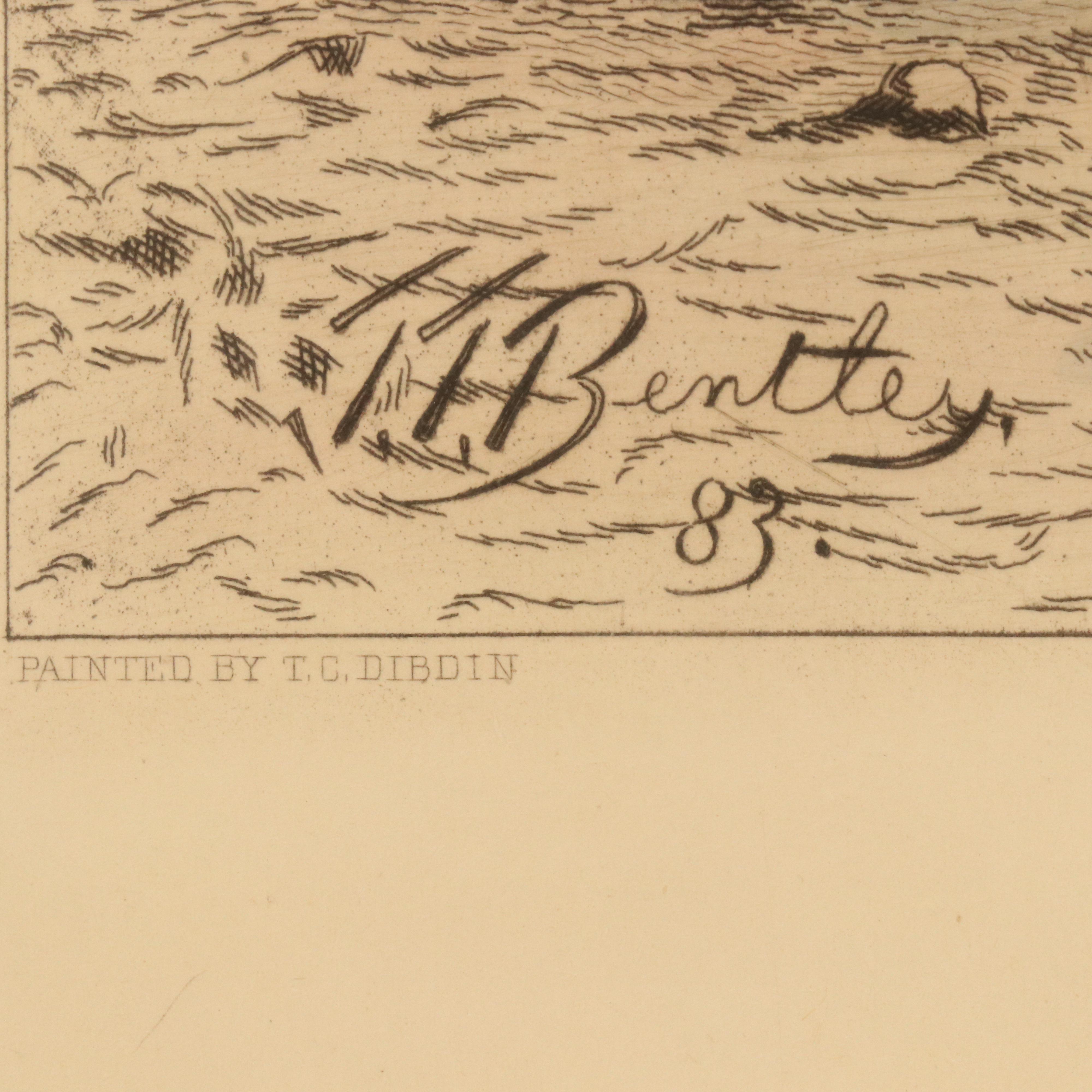 Bentley and Dibdin Hand-Colored Etching "Abbeville"