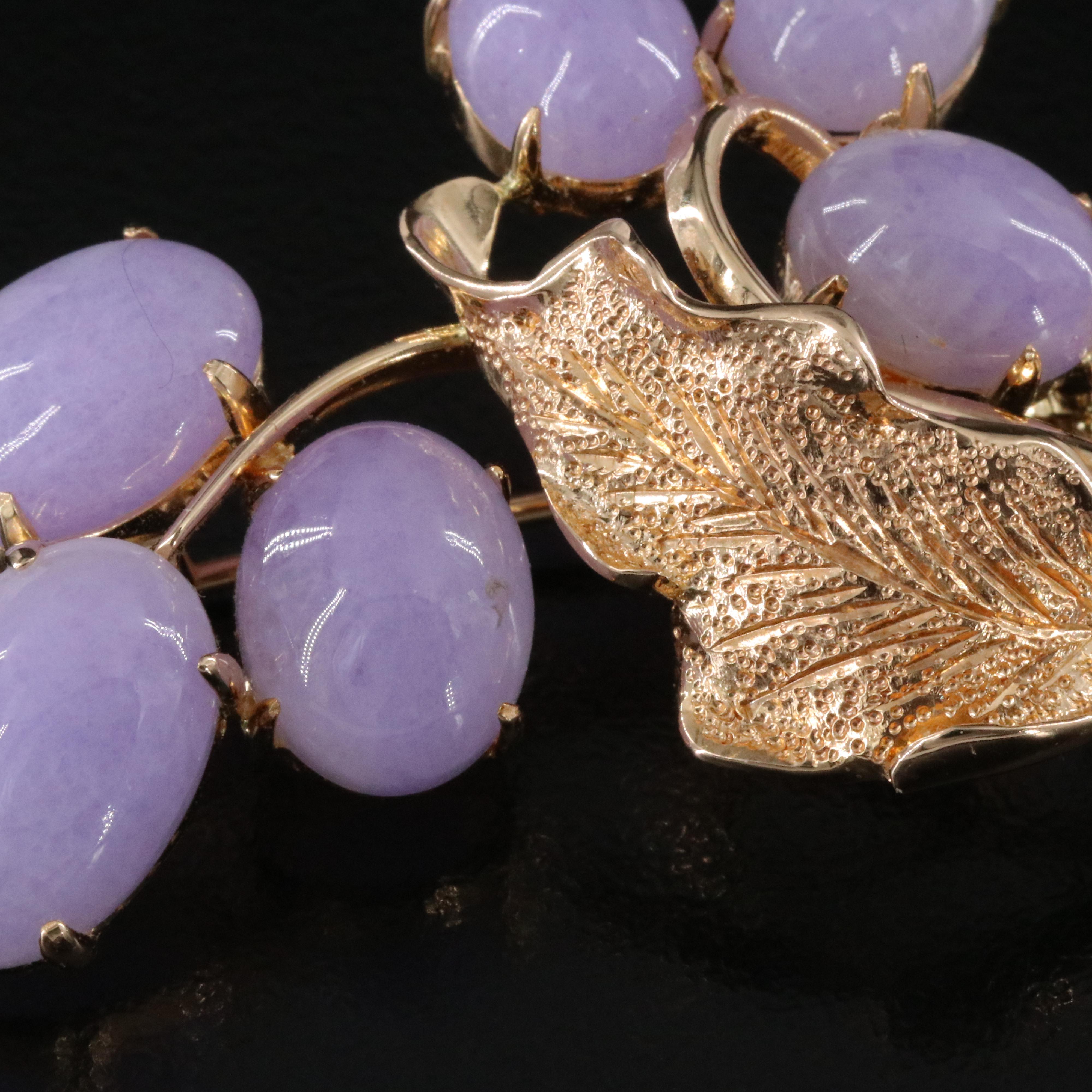 14K Jadeite Brooch