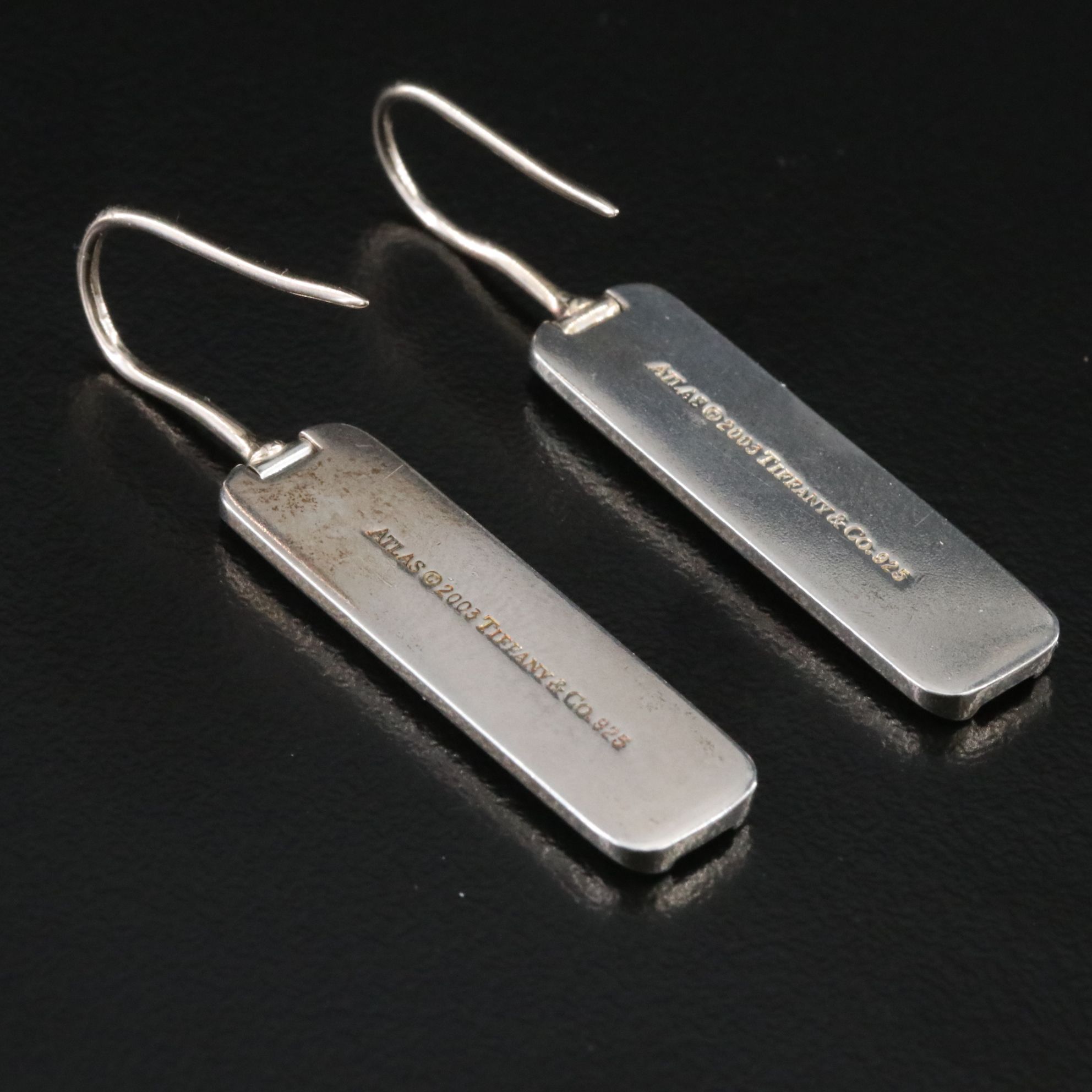 Tiffany & Co. Atlas Sterling Bar Earrings