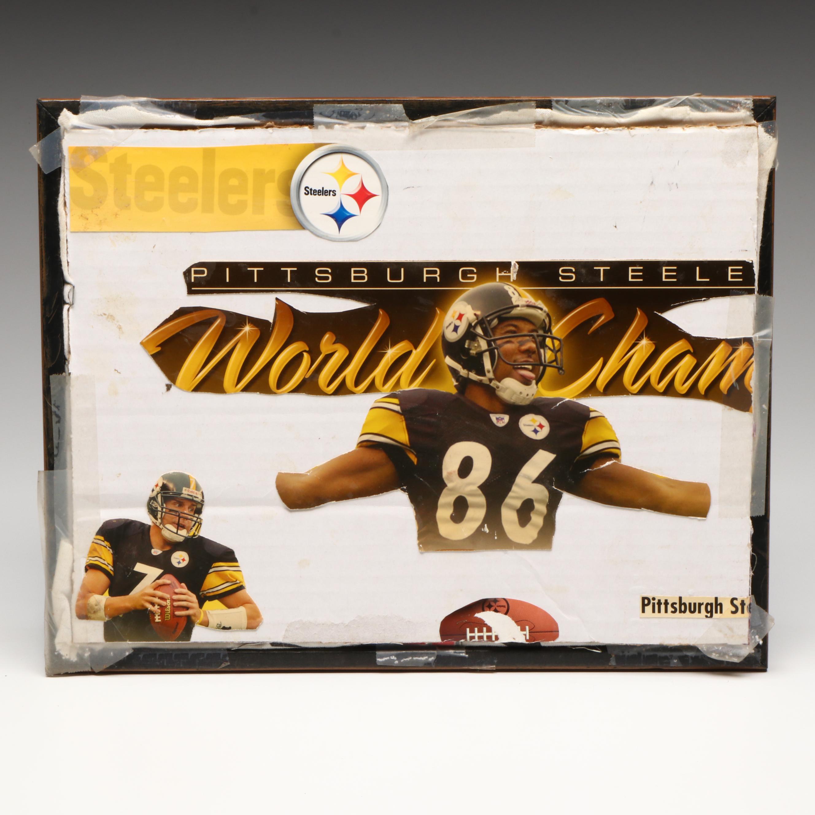 Pittsburgh Steelers Old Fashioned Glasses and Framed Wall Décor